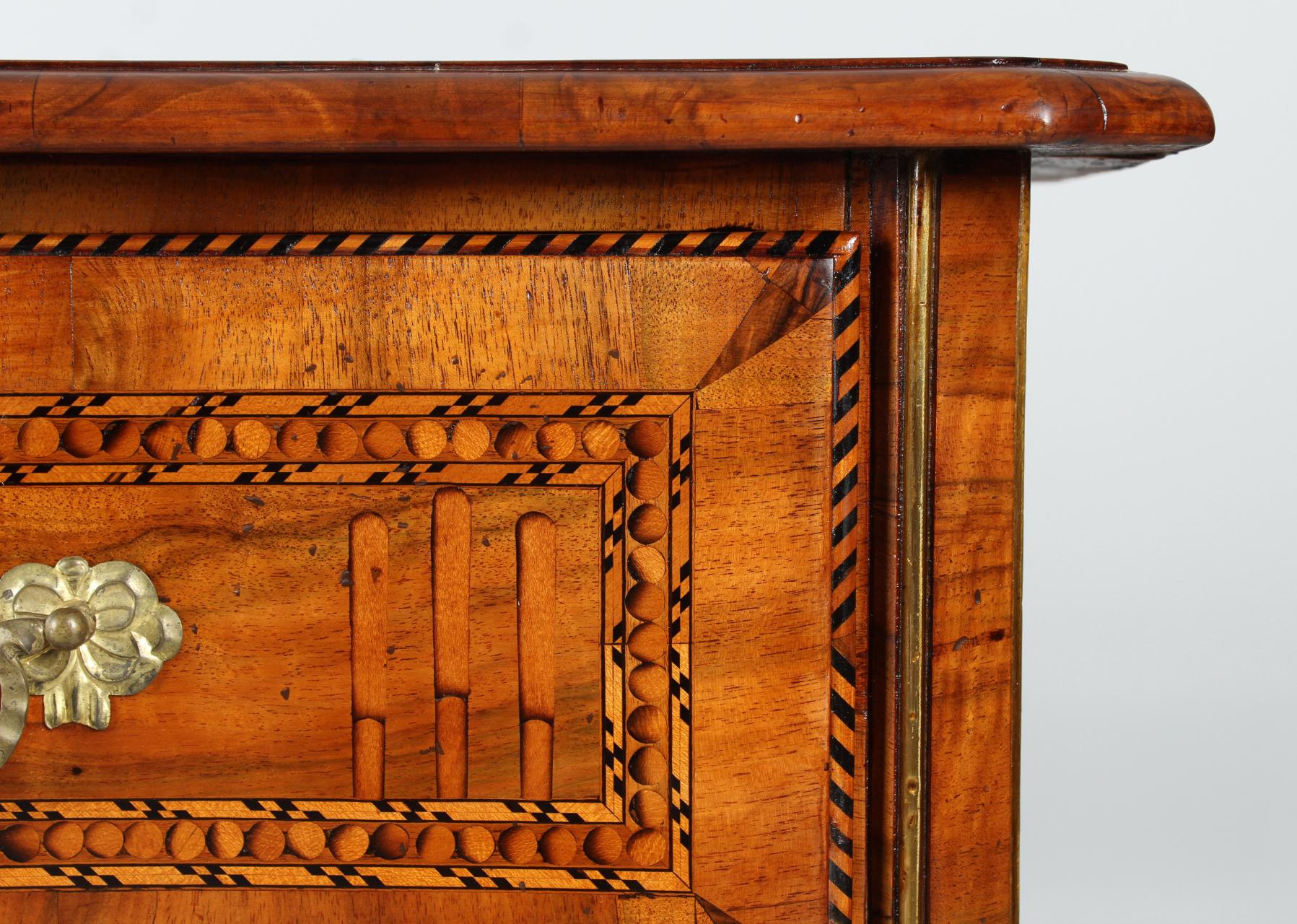 Late 18th Century 18th Century Louis XVI Chest Of Drawers, Walnut with Marquetry, Germany, c. 1780
