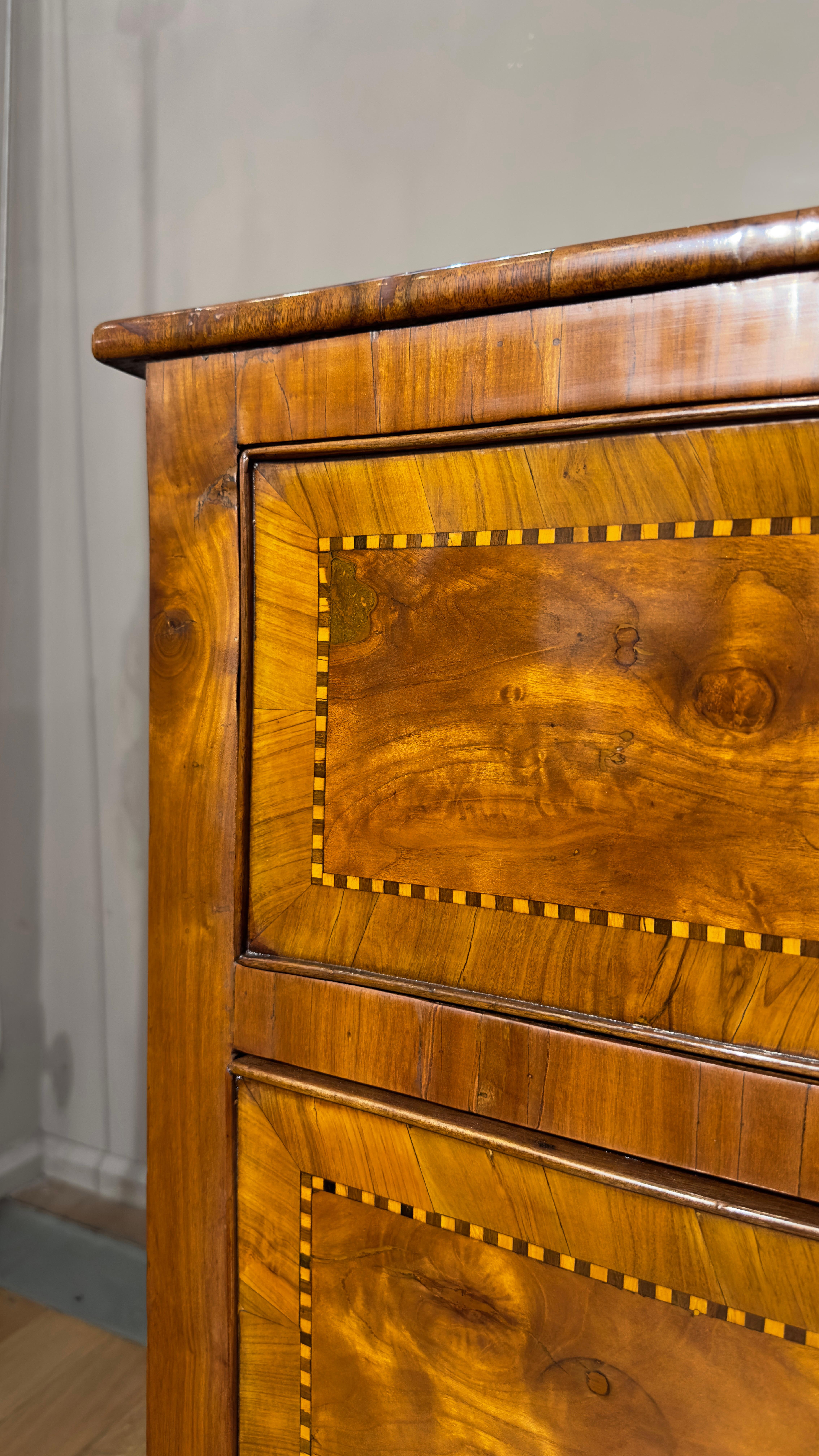 18th CENTURY LOUIS XVI CHEST OF SOLID CHERRY WOOD AND SLABS 8