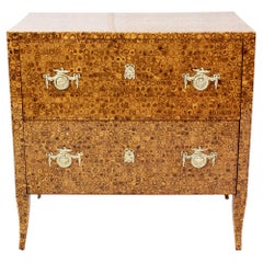 18th Century Louis XVI Chest of Two-Drawer with Olive Oyster Veneer