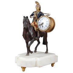 18th Century Louis XVI Clock Soldier on Horseback