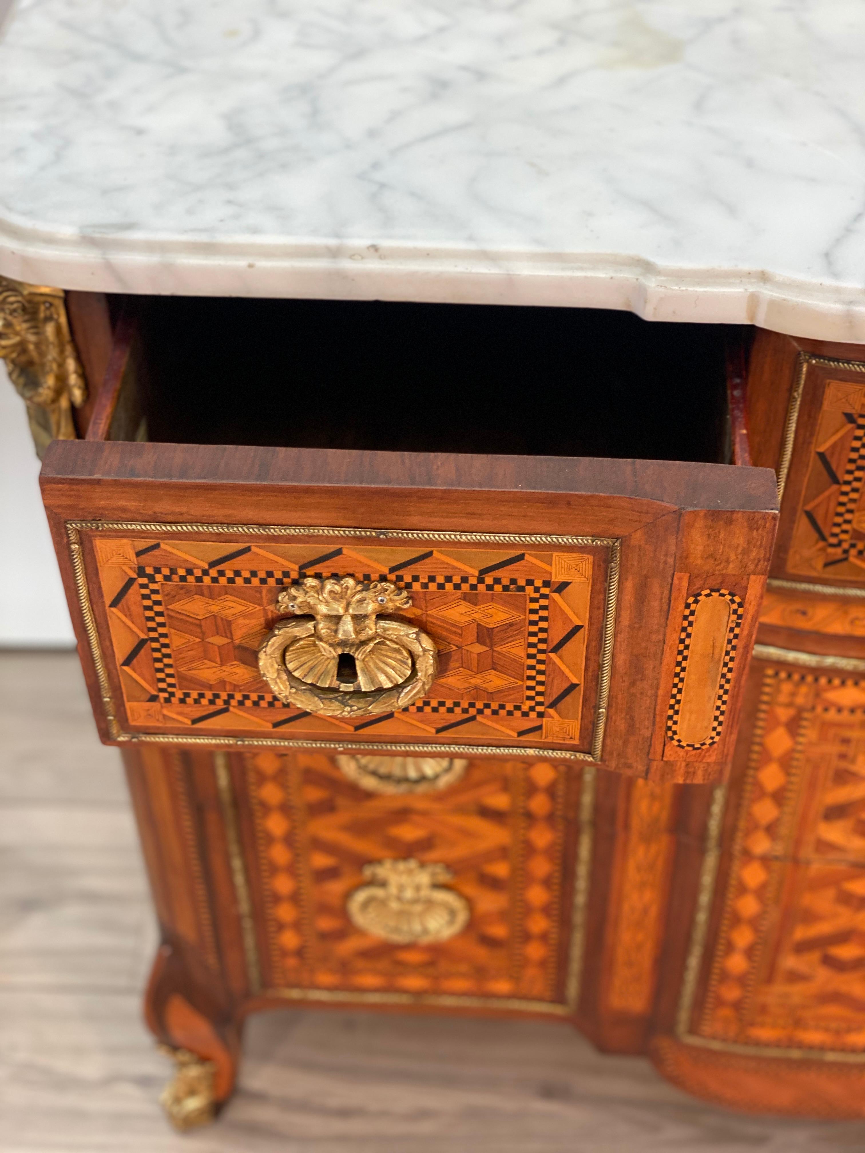 18th Century Louis XVI Commode Signed T.C. For Sale 7