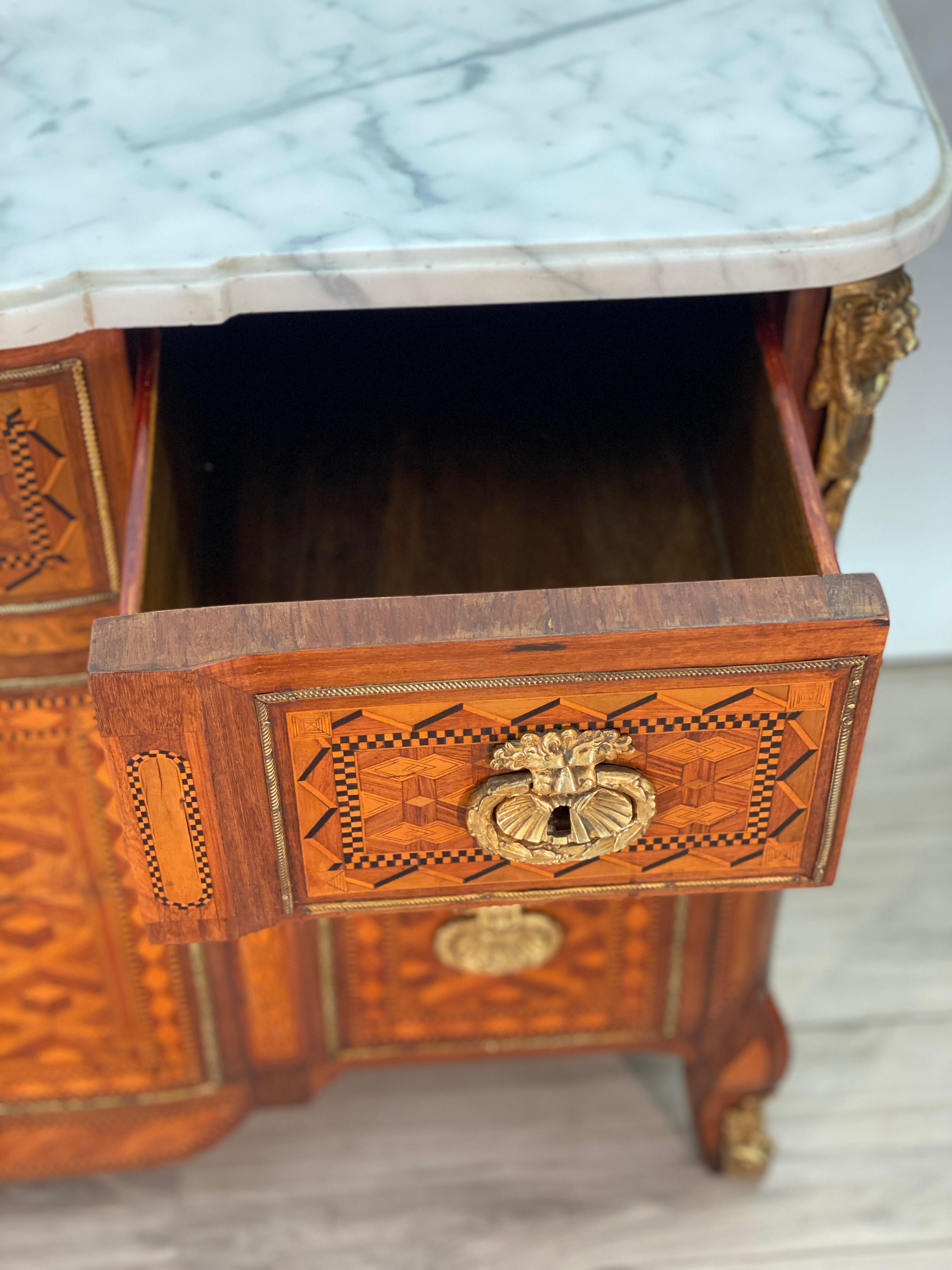 18th Century Louis XVI Commode Signed T.C. For Sale 8