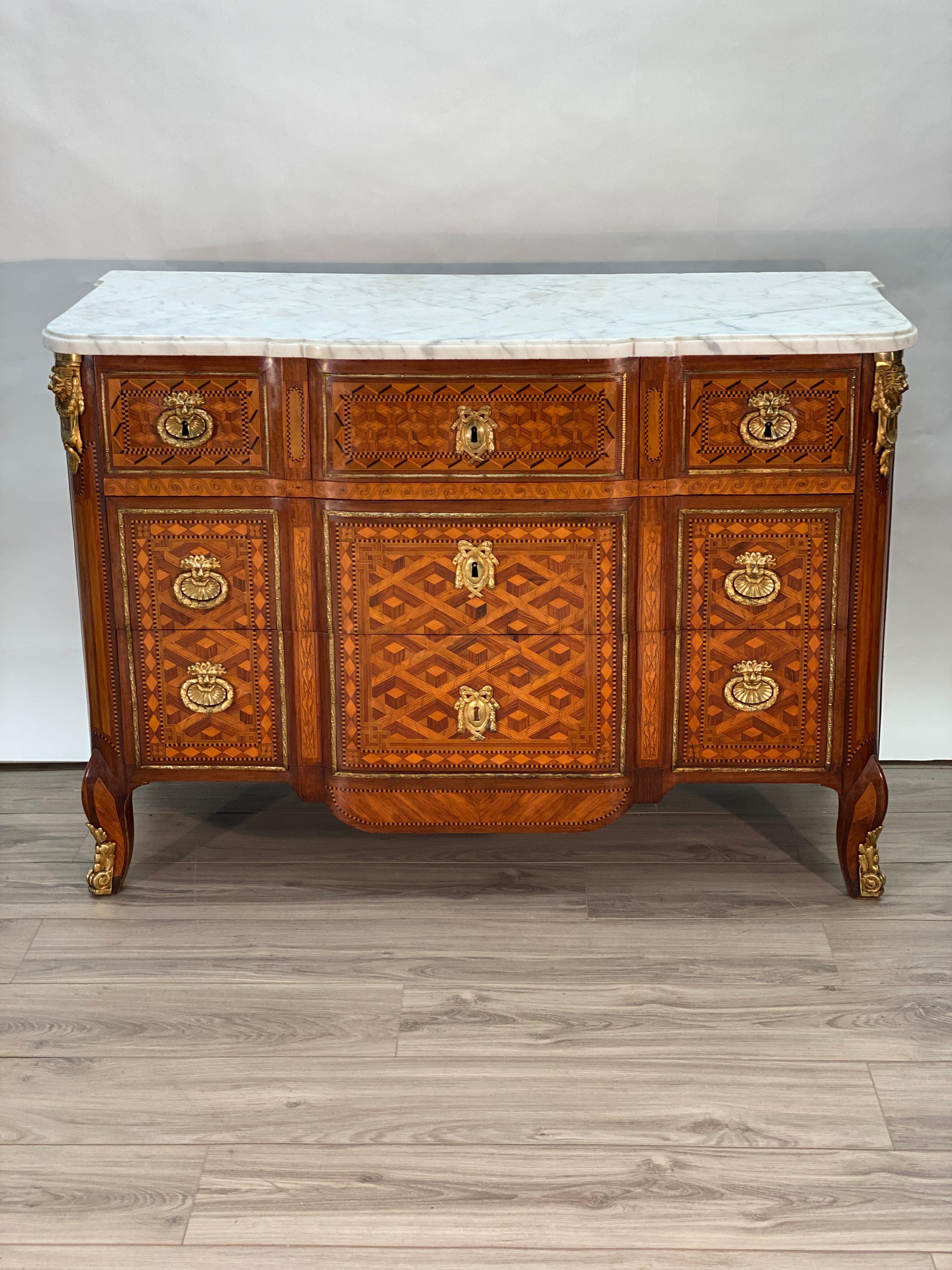 18th Century Louis XVI Commode Signed T.C. In Good Condition For Sale In Nashville, TN