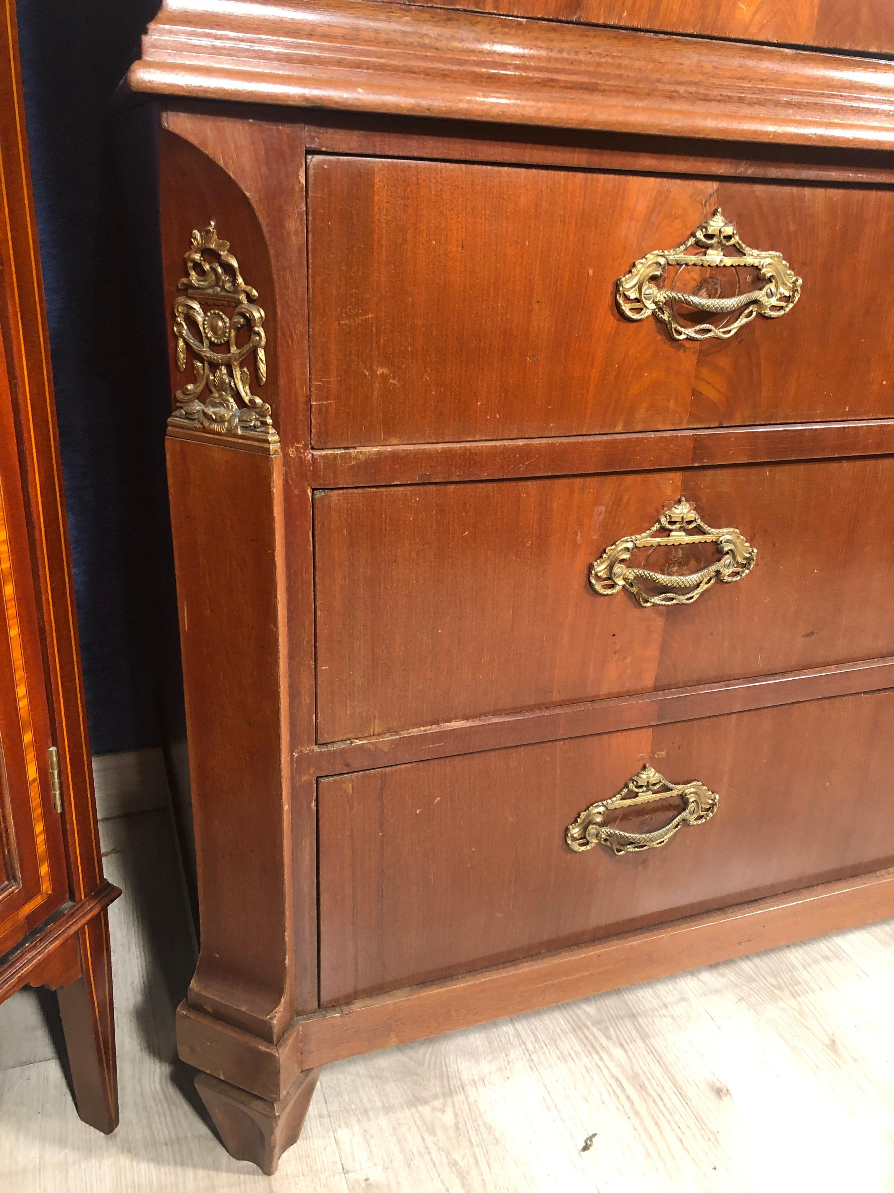 18th Century Louis XVI Dutch Mahogany Wardrobes Credenzas 1790 In Good Condition In Roma, RM