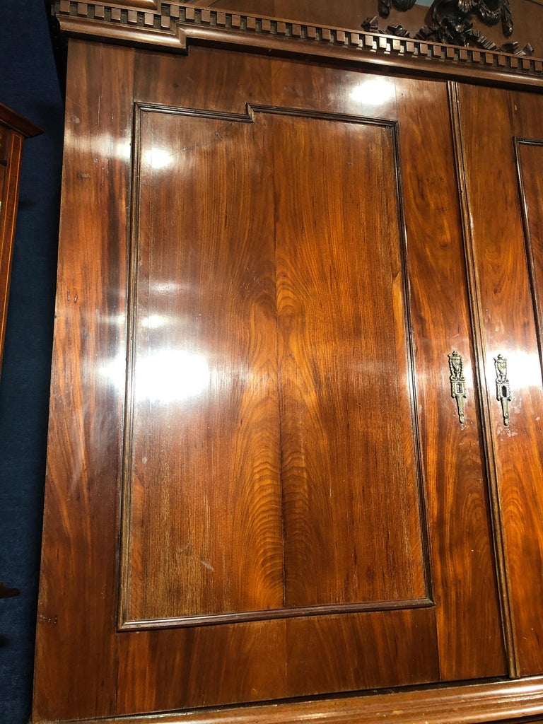 18th Century Louis XVI Dutch Mahogany Wardrobes Credenzas 1790 For Sale