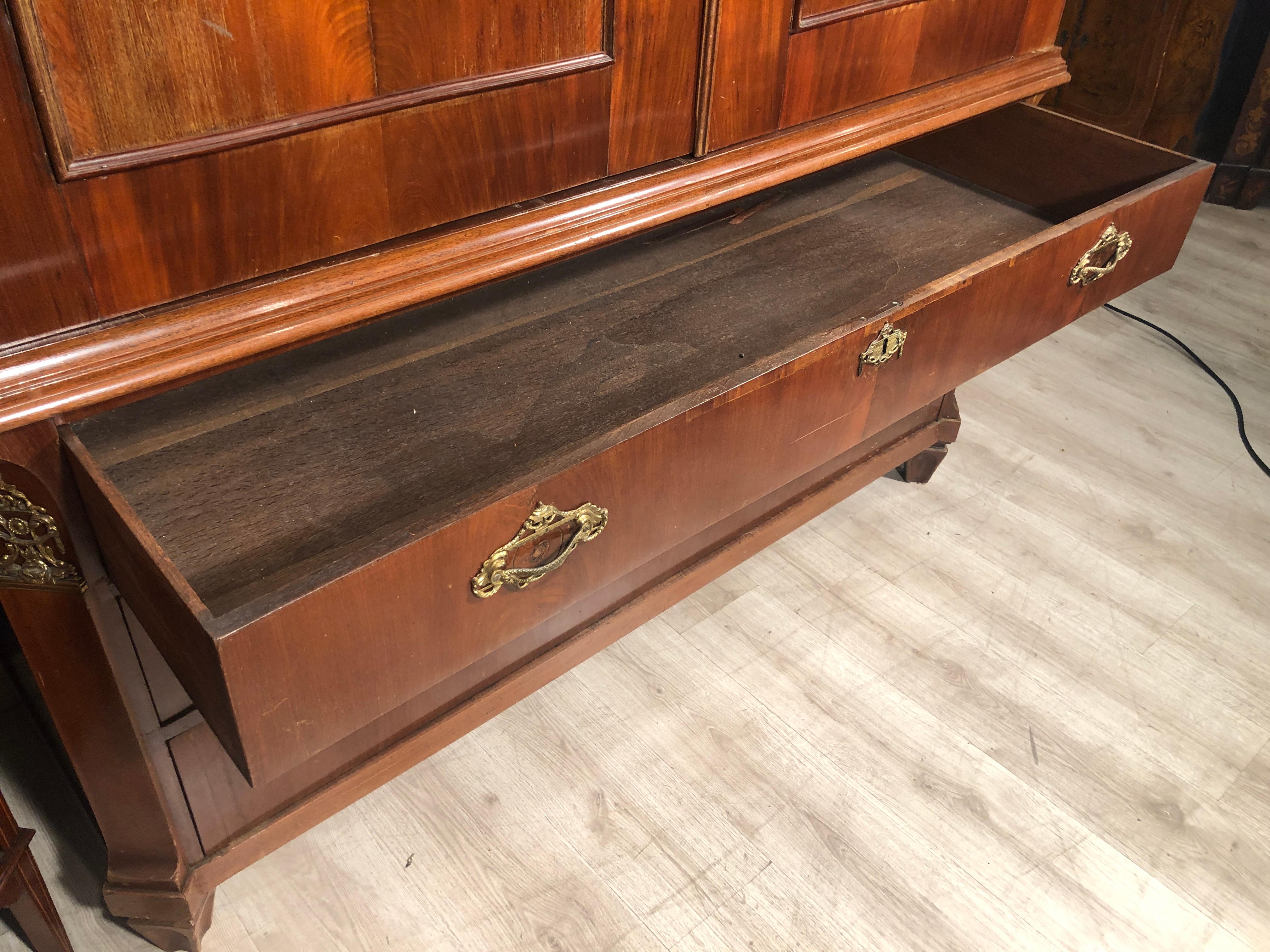 18th Century Louis XVI Dutch Mahogany Wardrobes Credenzas 1790 5