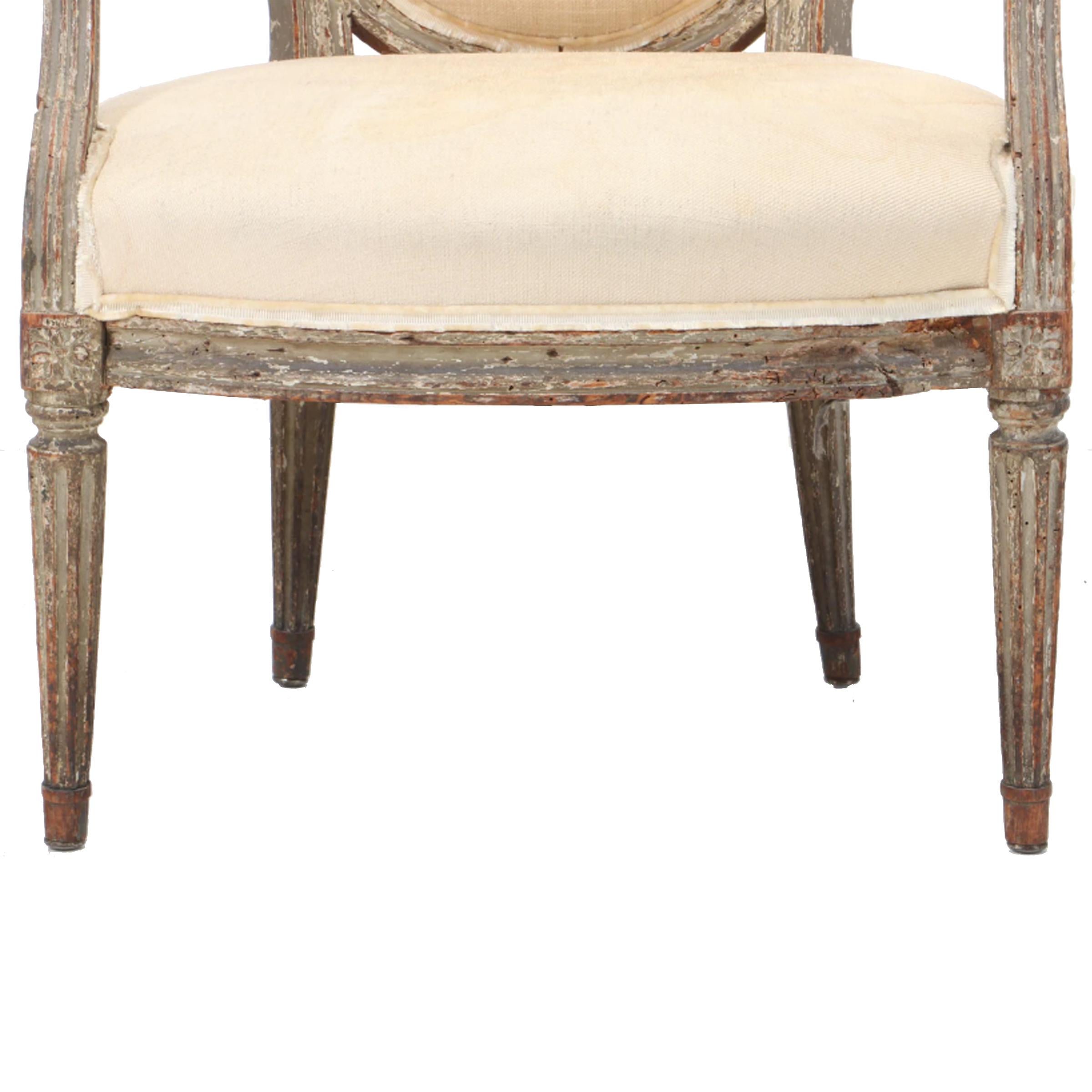 18th Century French Louis XVI Fauteuil 2
