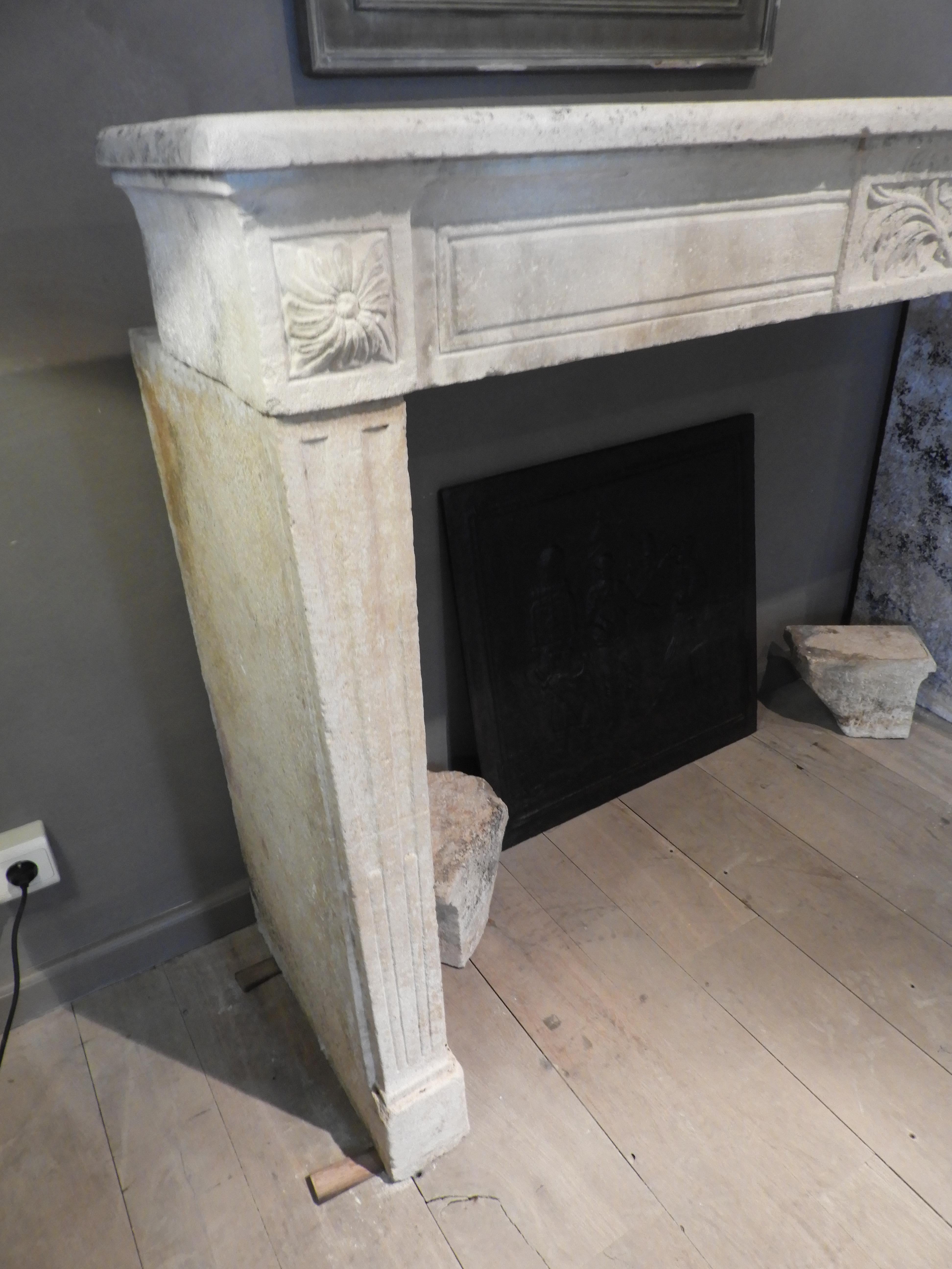 18th Century Louis XVI Fireplace in French Limestone 10