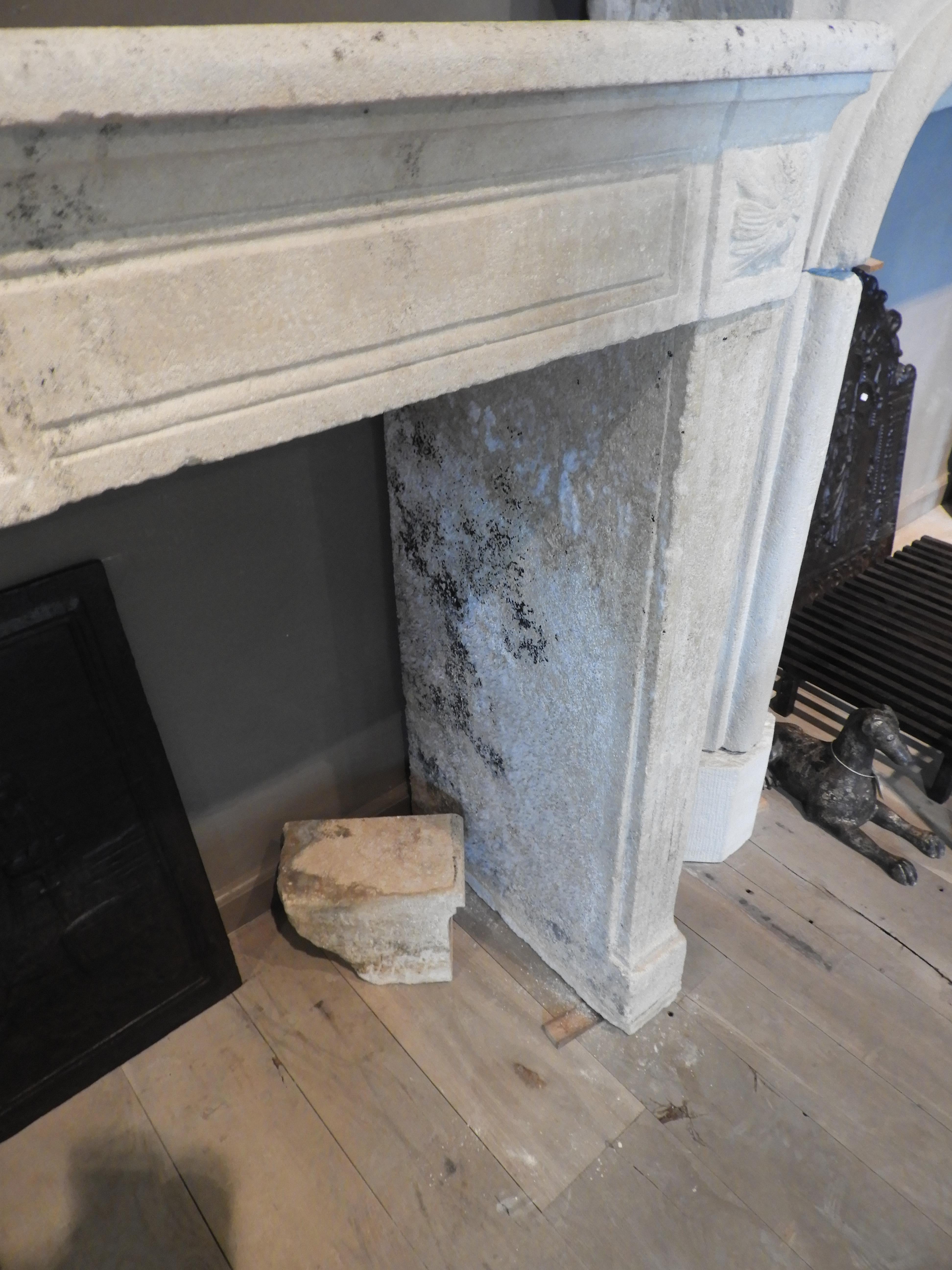 18th Century Louis XVI Fireplace in French Limestone 3