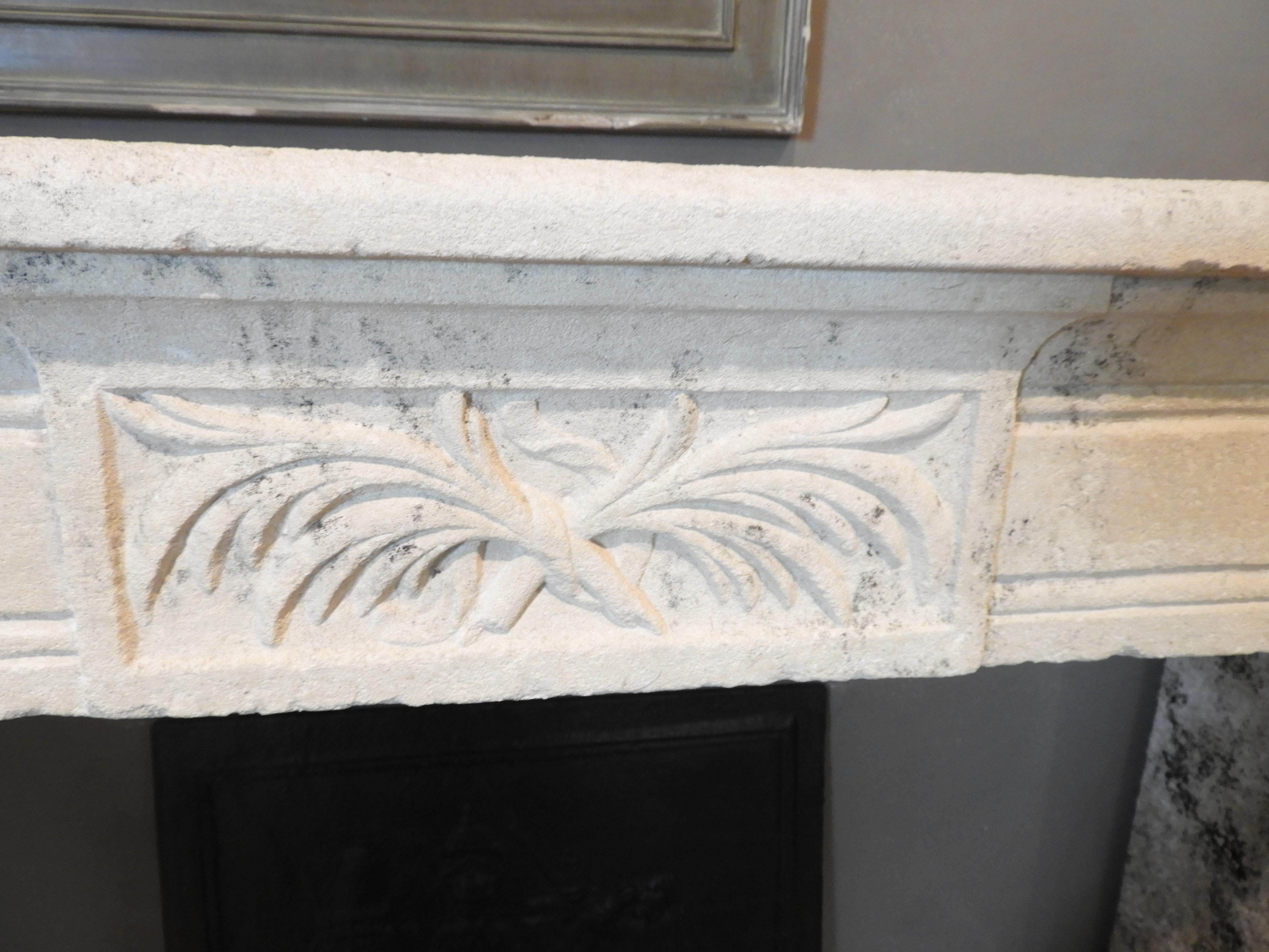 18th Century Louis XVI Fireplace in French Limestone 4