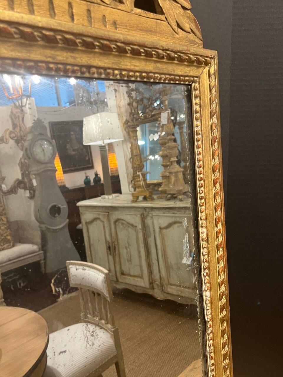 XVIIIe siècle Louis XVI  Miroir de mariage français Bon état - En vente à Houston, TX
