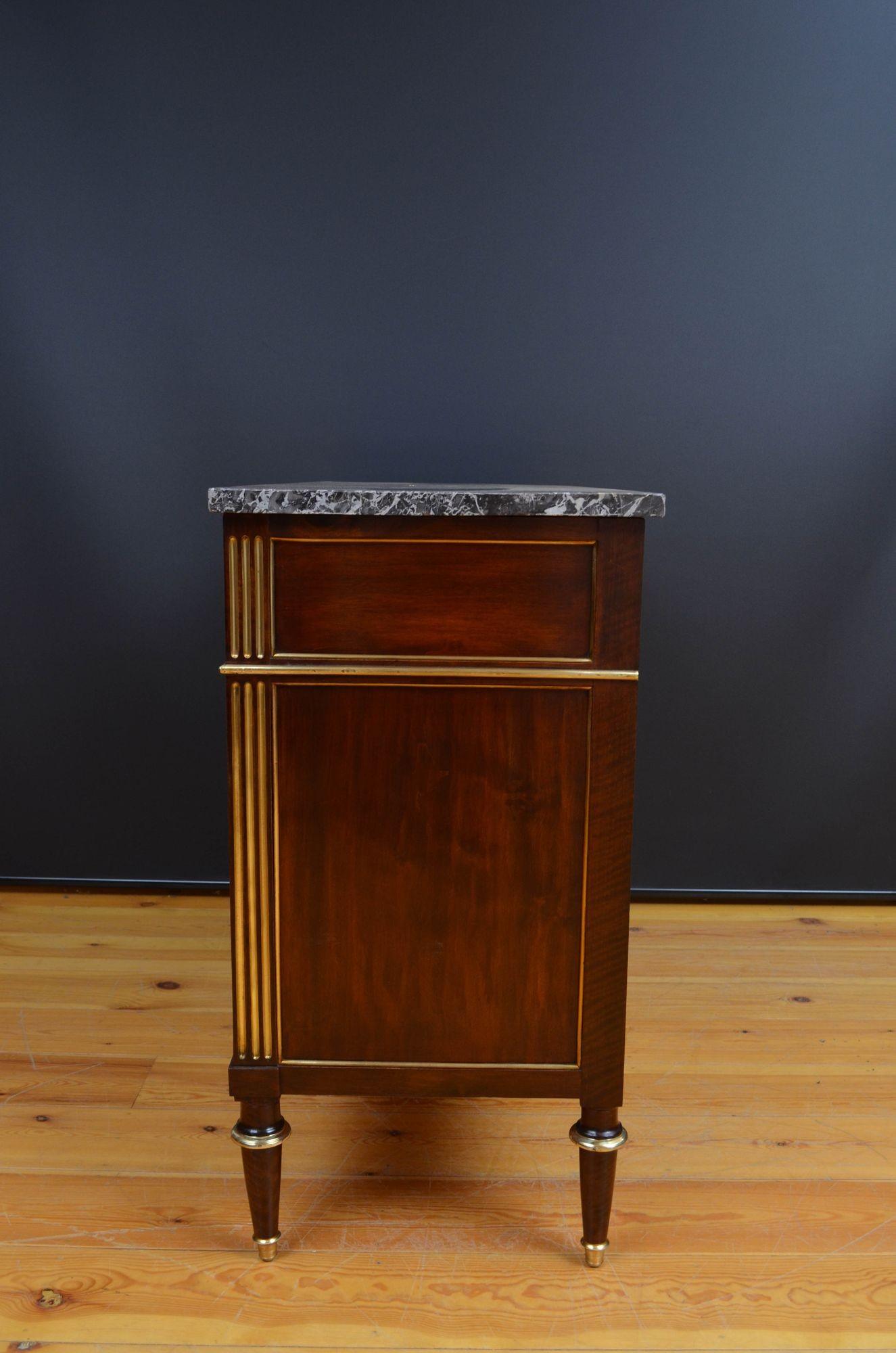18th Century Louis XVI French Walnut commode For Sale 9