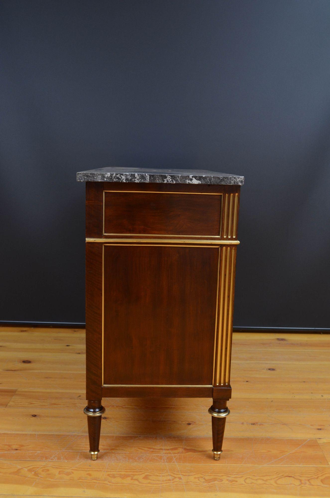 18th Century Louis XVI French Walnut commode For Sale 10