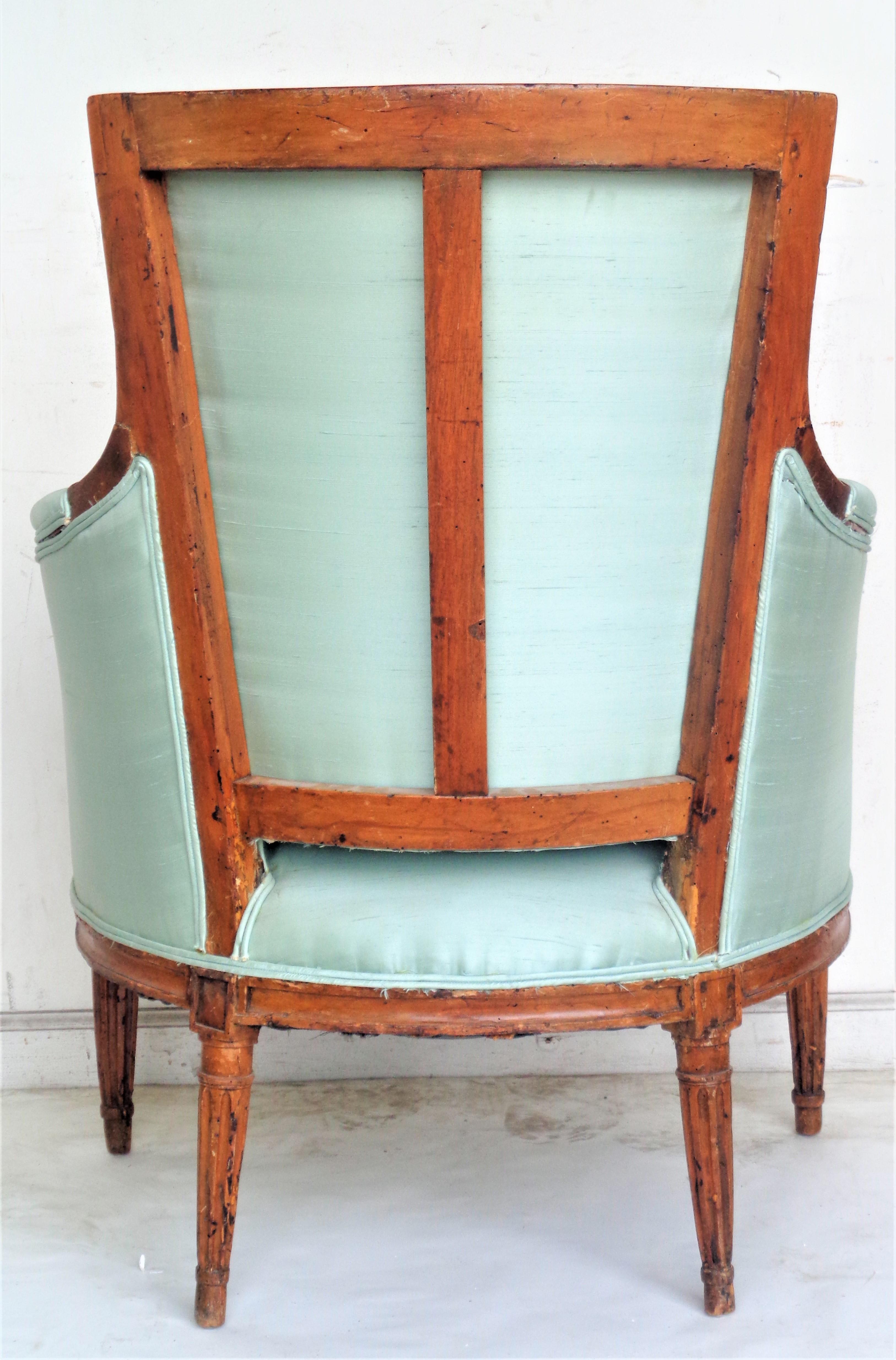 18th Century Louis XVI Fruitwood Marquise / Bergere   6