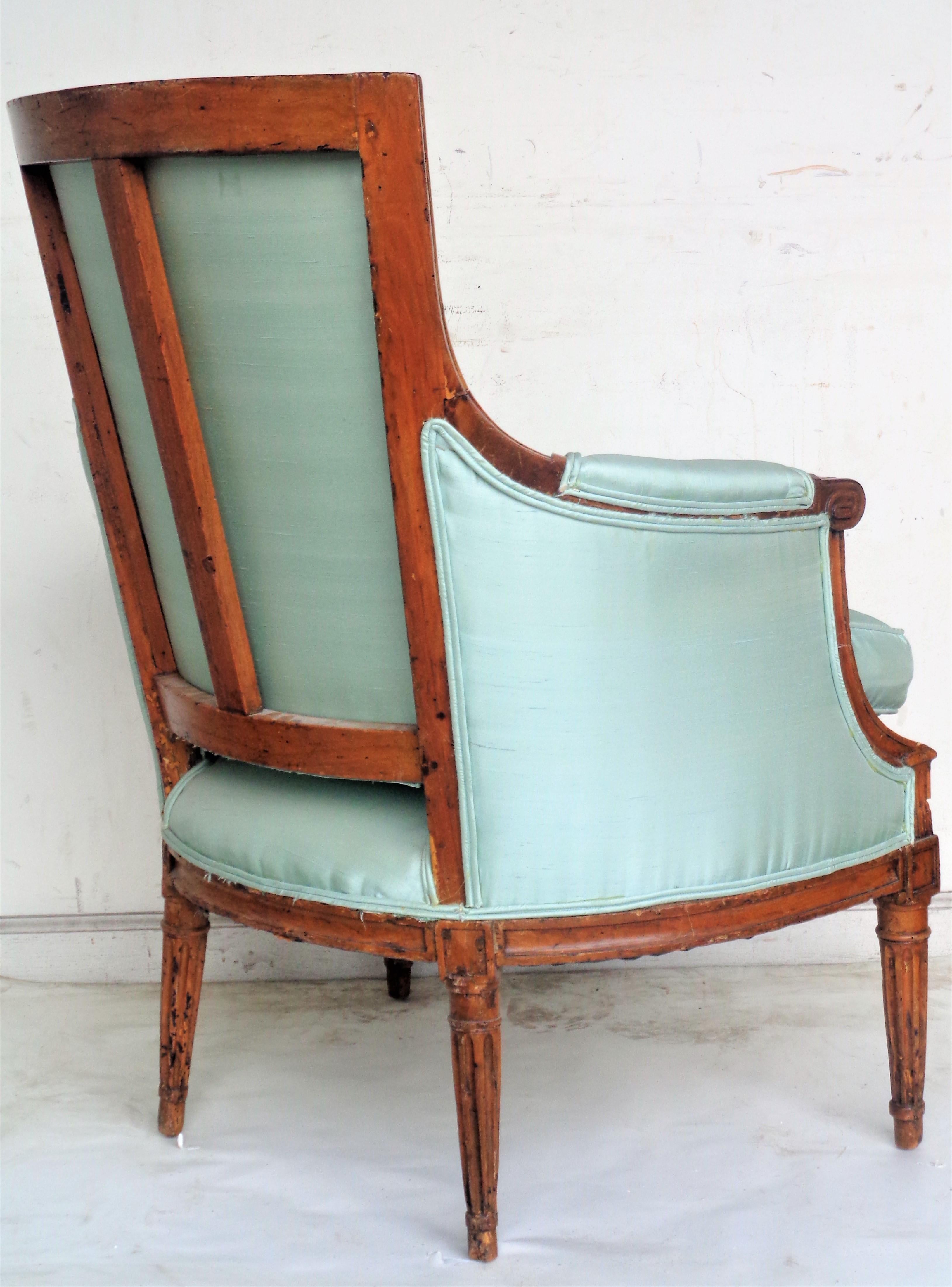 18th Century Louis XVI Fruitwood Marquise / Bergere   7