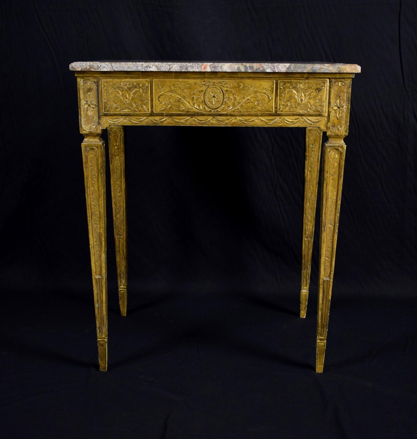 18th Century Louis XVI Giltwood Center Table For Sale 3