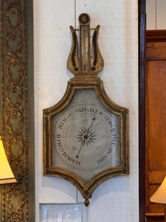 18th Century Louis XVI Giltwood Barometer