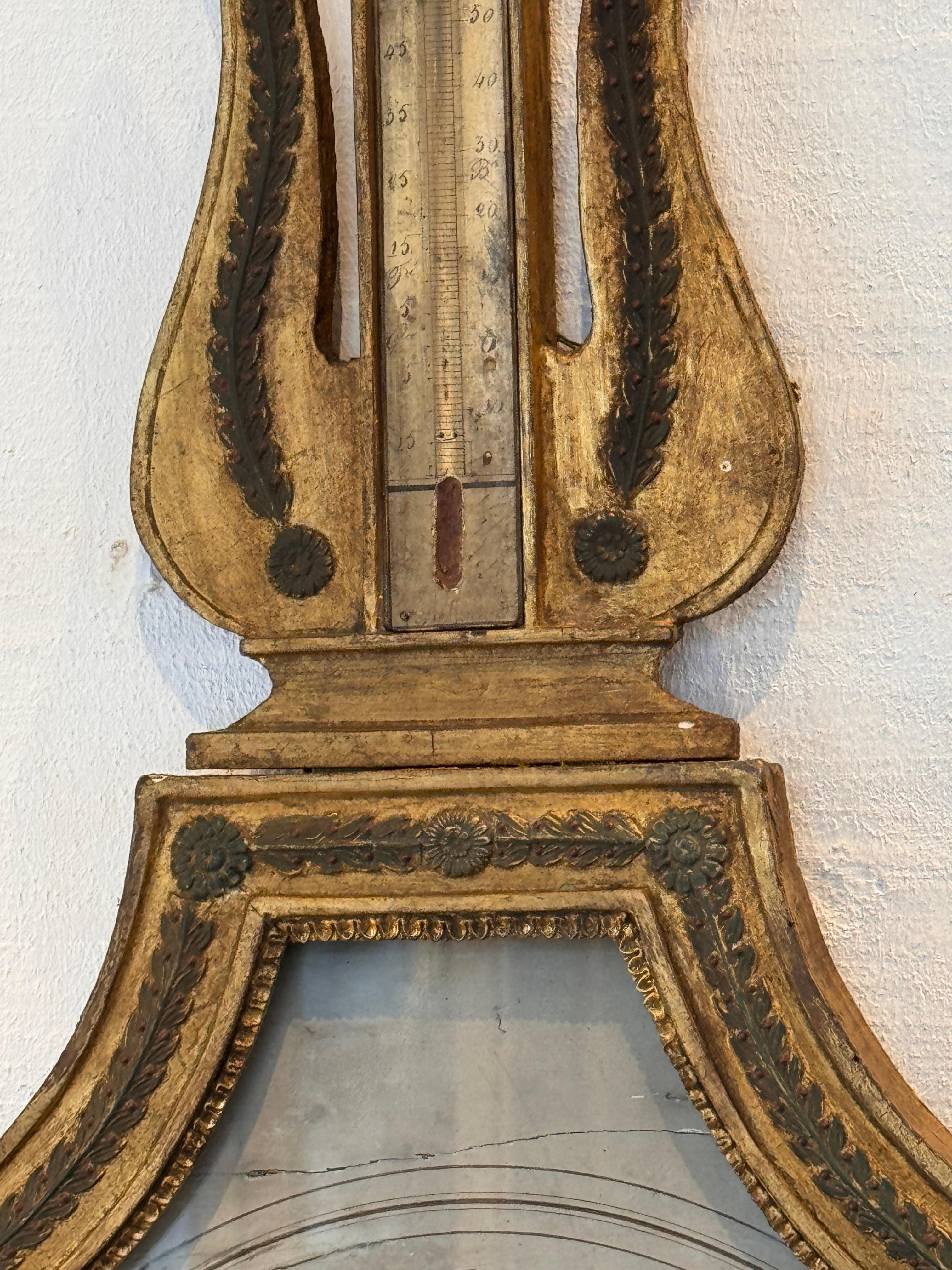 18th Century Louis XVI Giltwood Barometer en vente 1