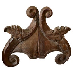 18th Century Louis XVI Hand-Carved Age-Old Pine Sicilian Frieze