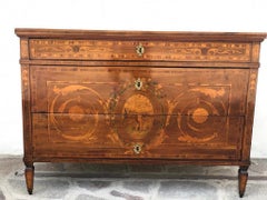 18th Century Louis XVI Italian Dresser Marquetry Chest of Drawers