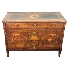 18th Century Louis XVI Italian Dresser Marquetry Chest of Drawers