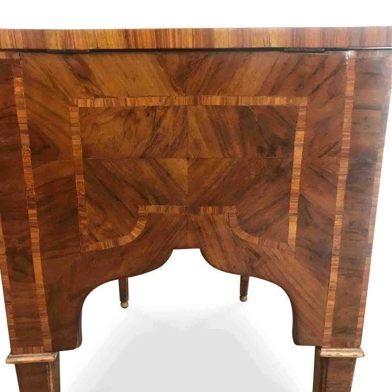 18th Century Louis XVI Italian Marquetry Dressing Table Lift Top Vanity Table 2