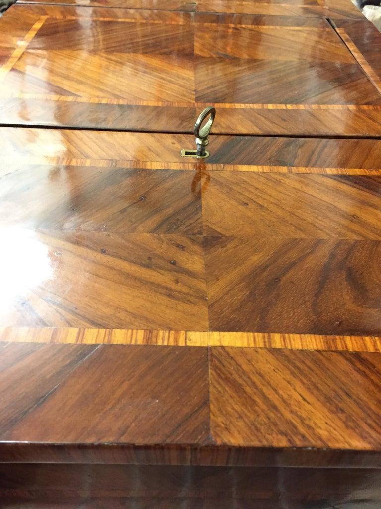 18th Century Louis XVI Italian Marquetry Dressing Table Lift Top Vanity Table 3