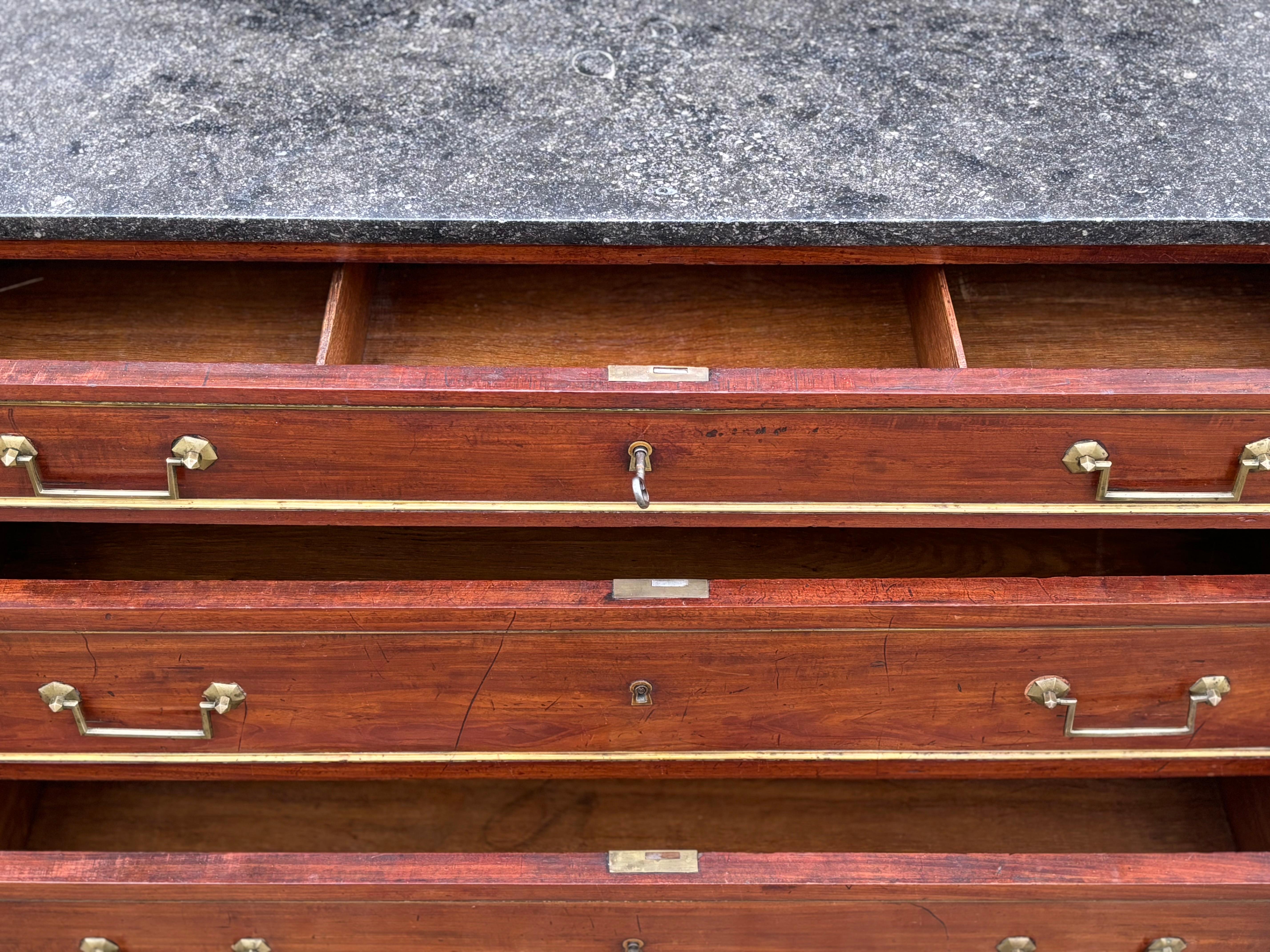 18th Century Louis XVI Mahogany Commode 3