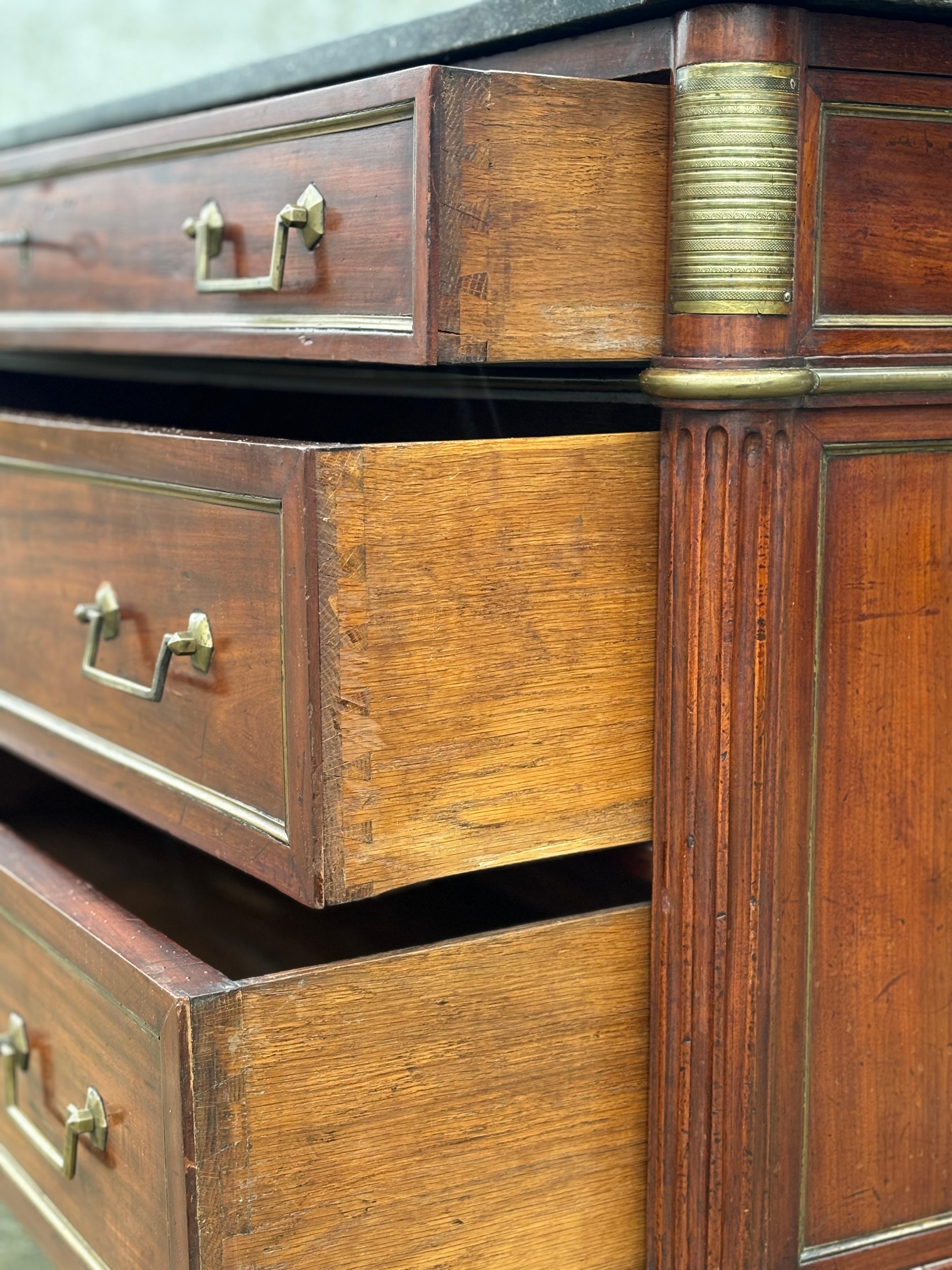 18th Century Louis XVI Mahogany Commode 4