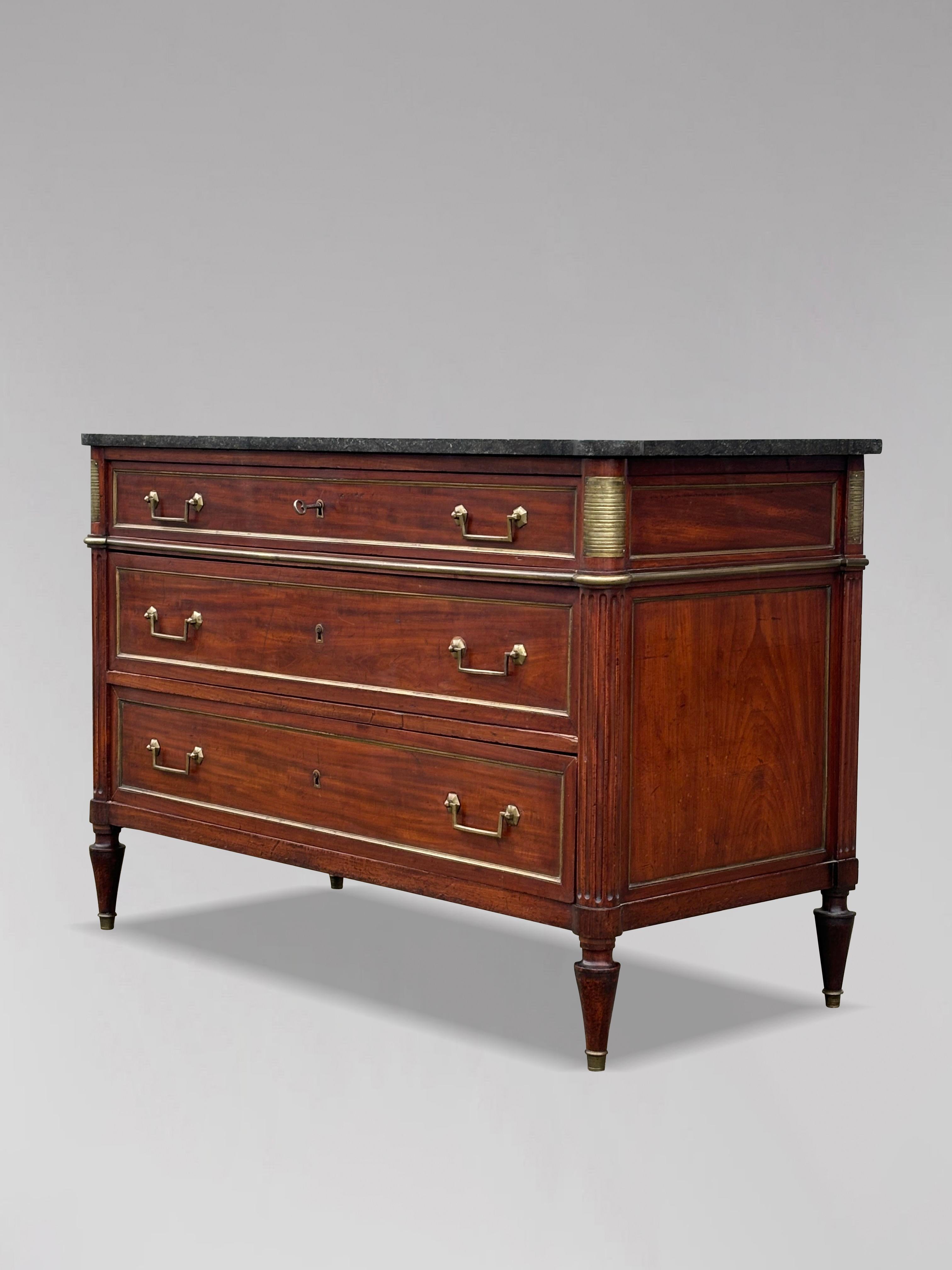 18th Century Louis XVI Mahogany Commode 5