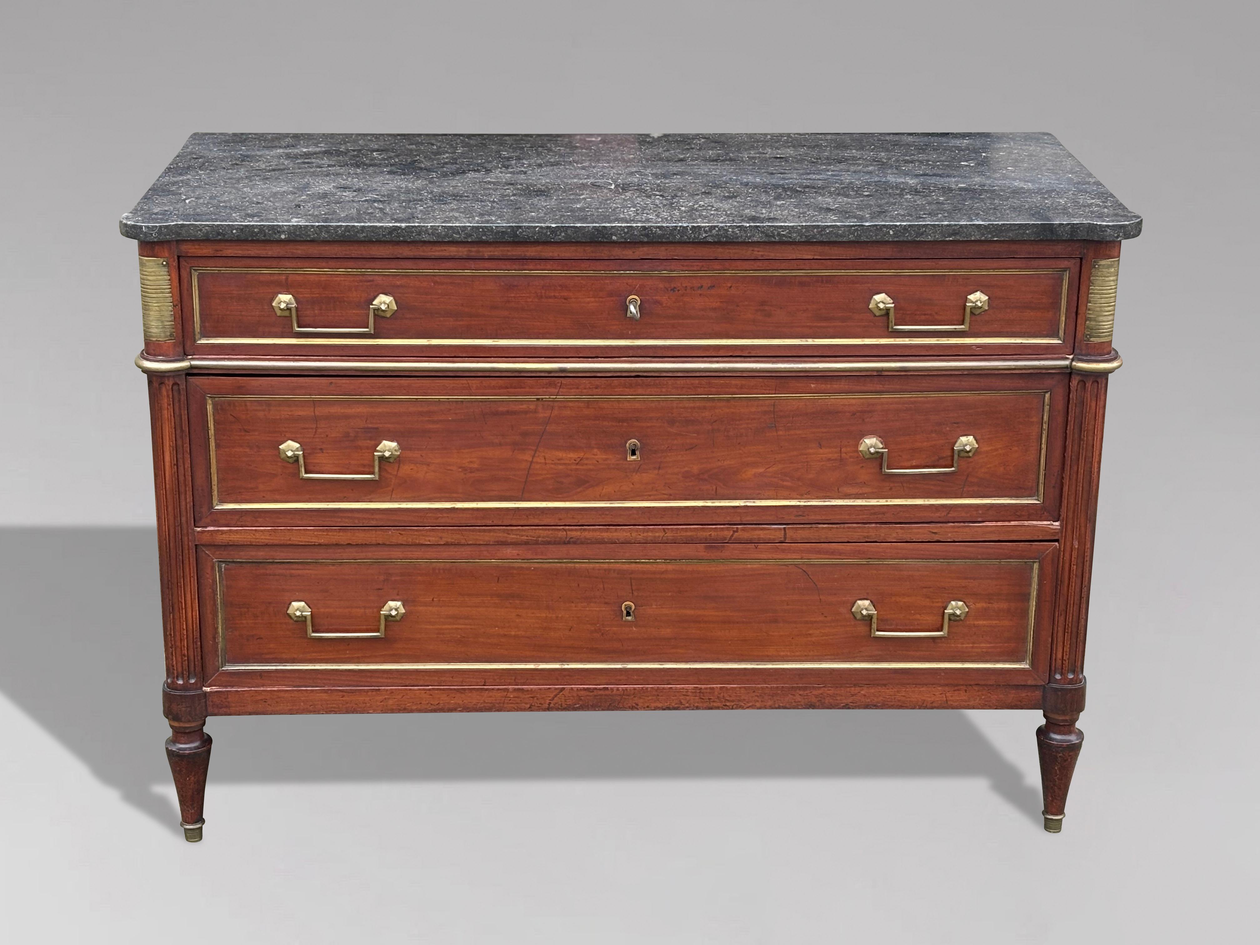 18th Century Louis XVI Mahogany Commode 7