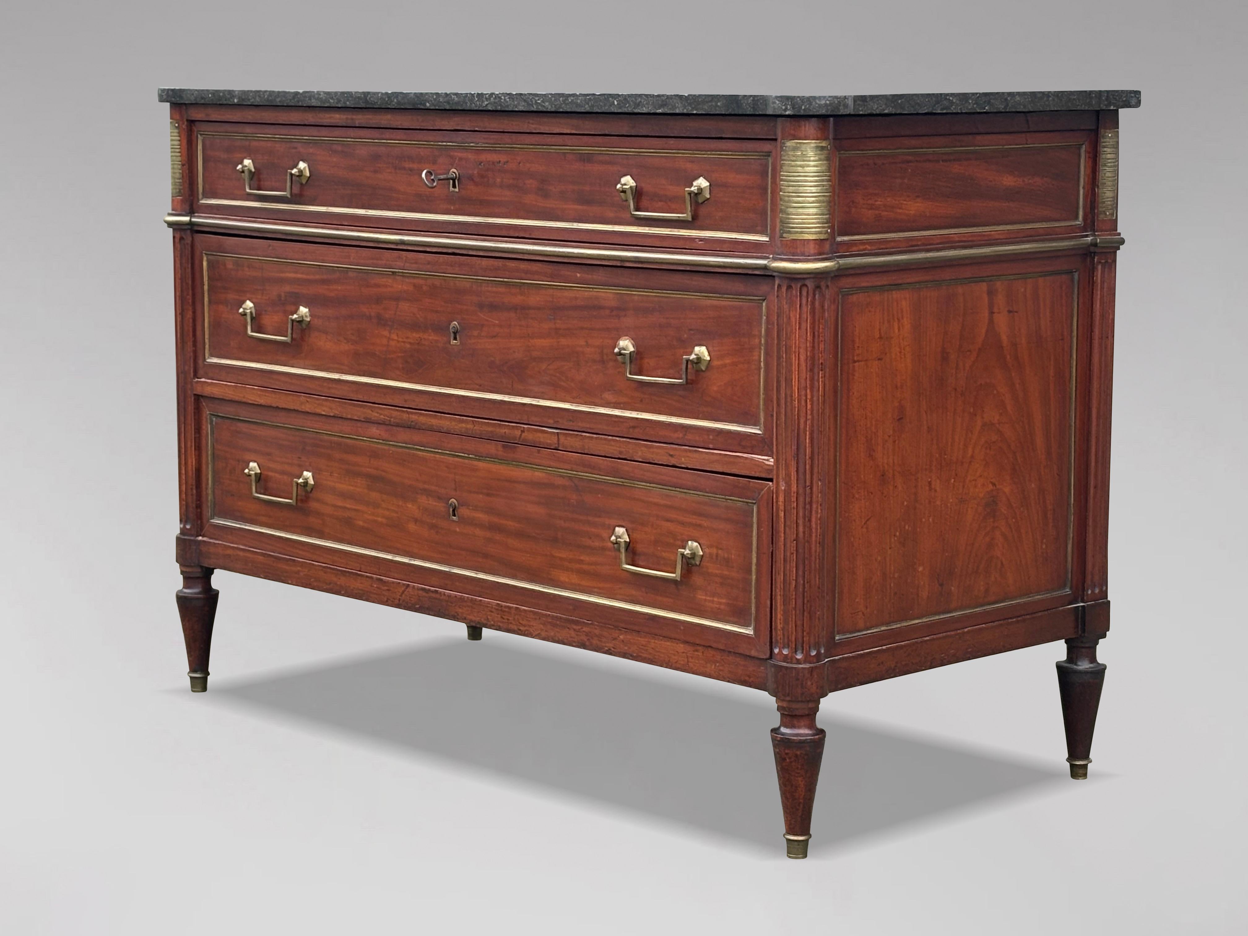 French 18th Century Louis XVI Mahogany Commode