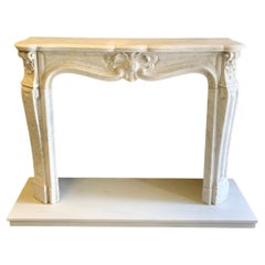 18th Century Louis XVI Marble Fireplace Mantlepiece