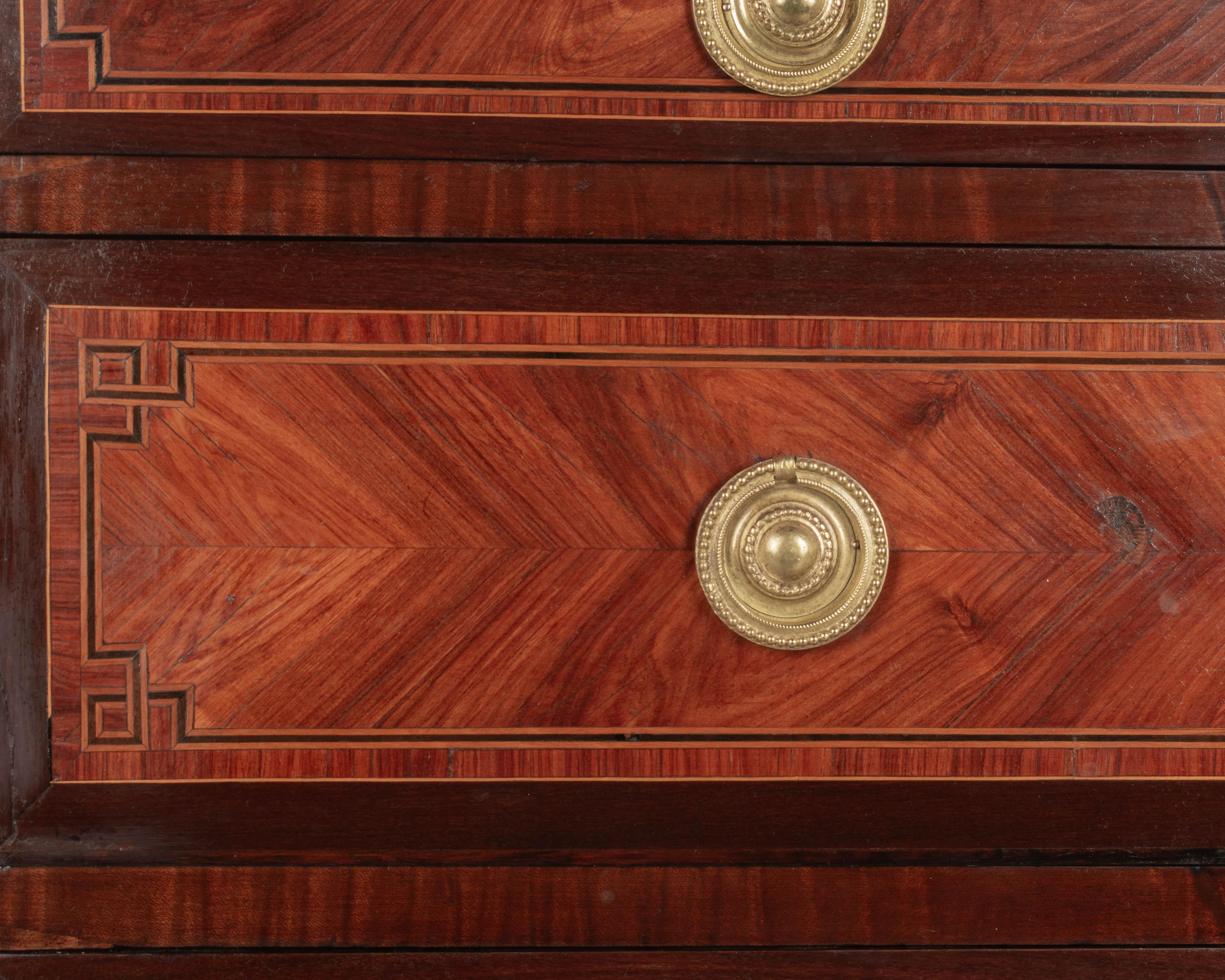 18th Century Louis XVI Marquetry Commode,  Stamped Jean-Baptiste Lependu For Sale 6