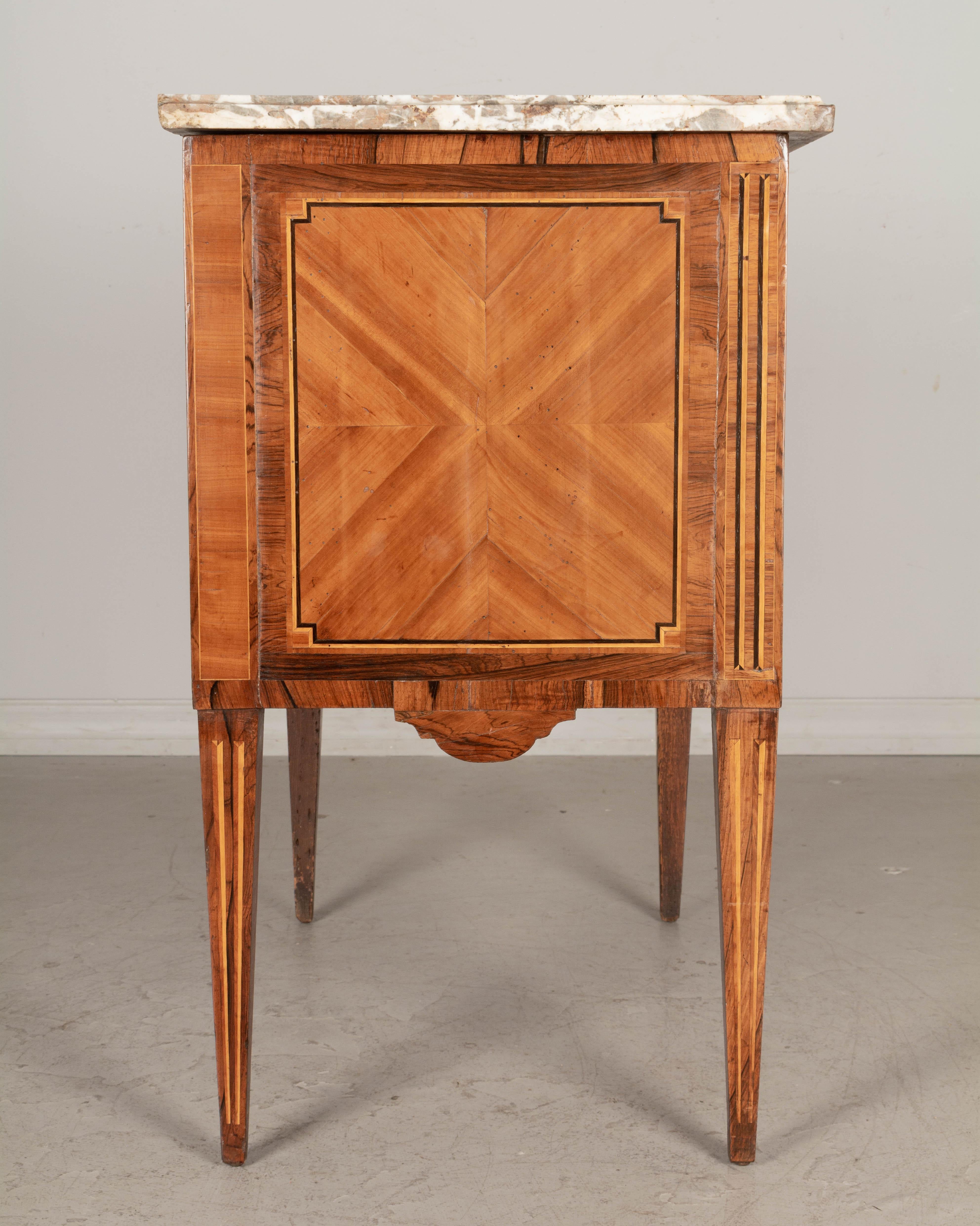 18th Century and Earlier 18th Century Louis XVI Marquetry Commode For Sale