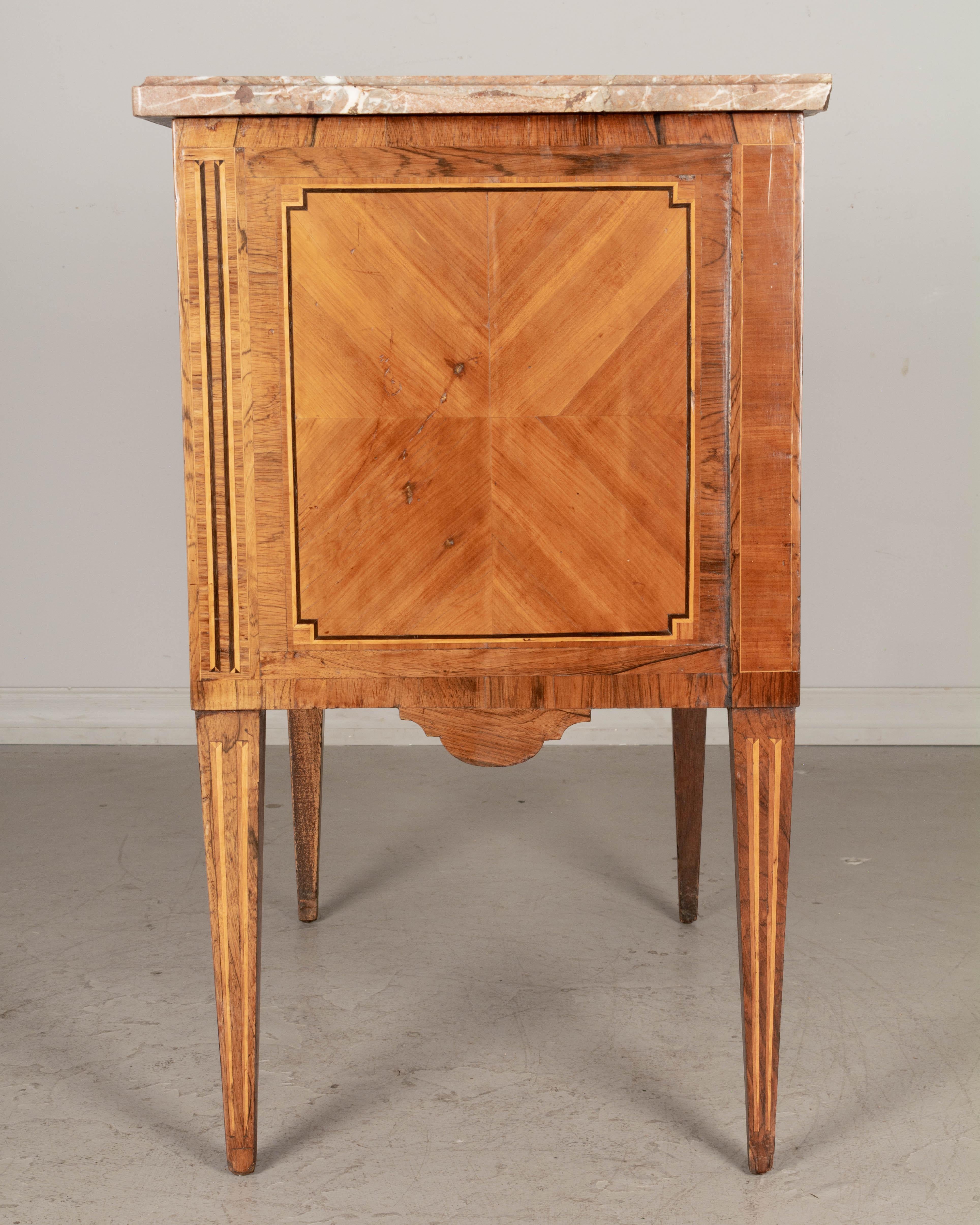 18th Century Louis XVI Marquetry Commode For Sale 1