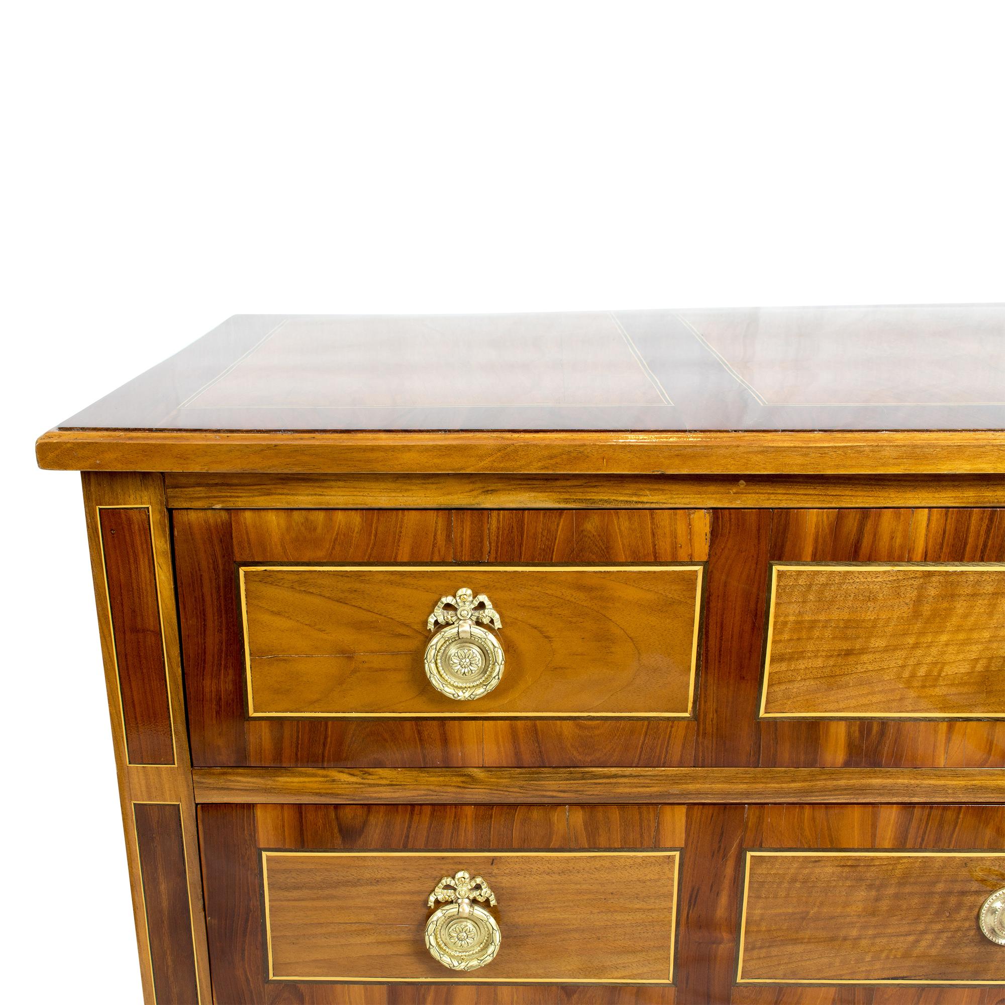 18th Century Louis XVI Marquetry Walnut Commode / Chest of Drawers 2