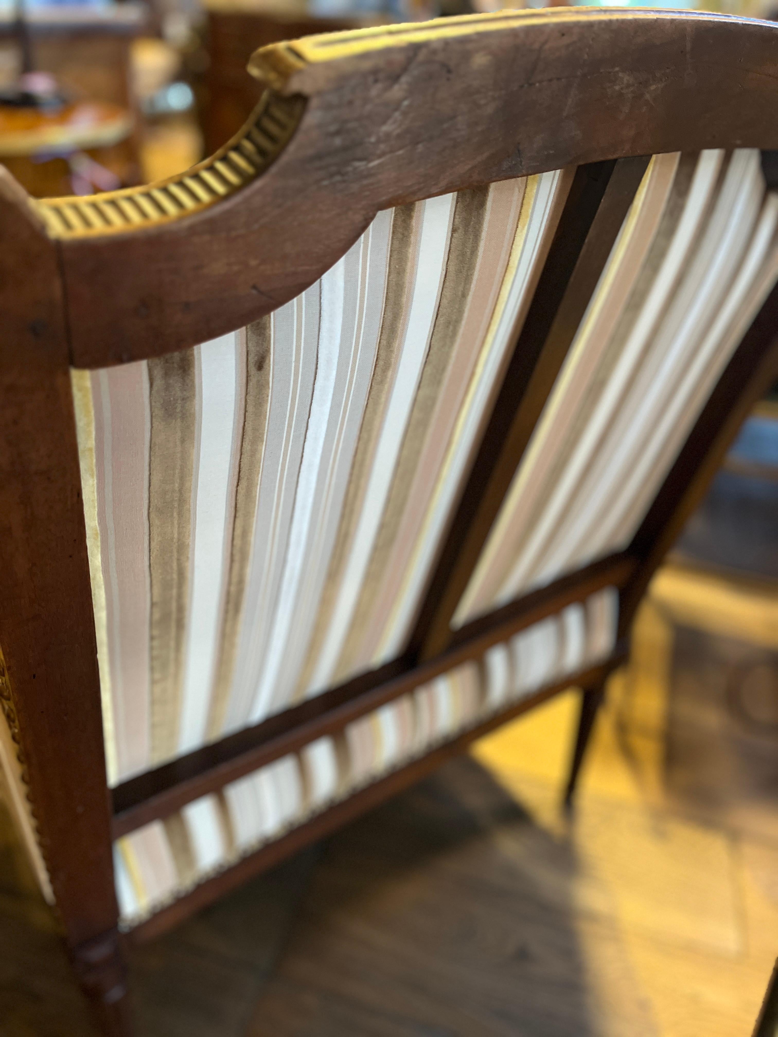Sillón marqués Luis XVI del siglo XVIII Francés en venta