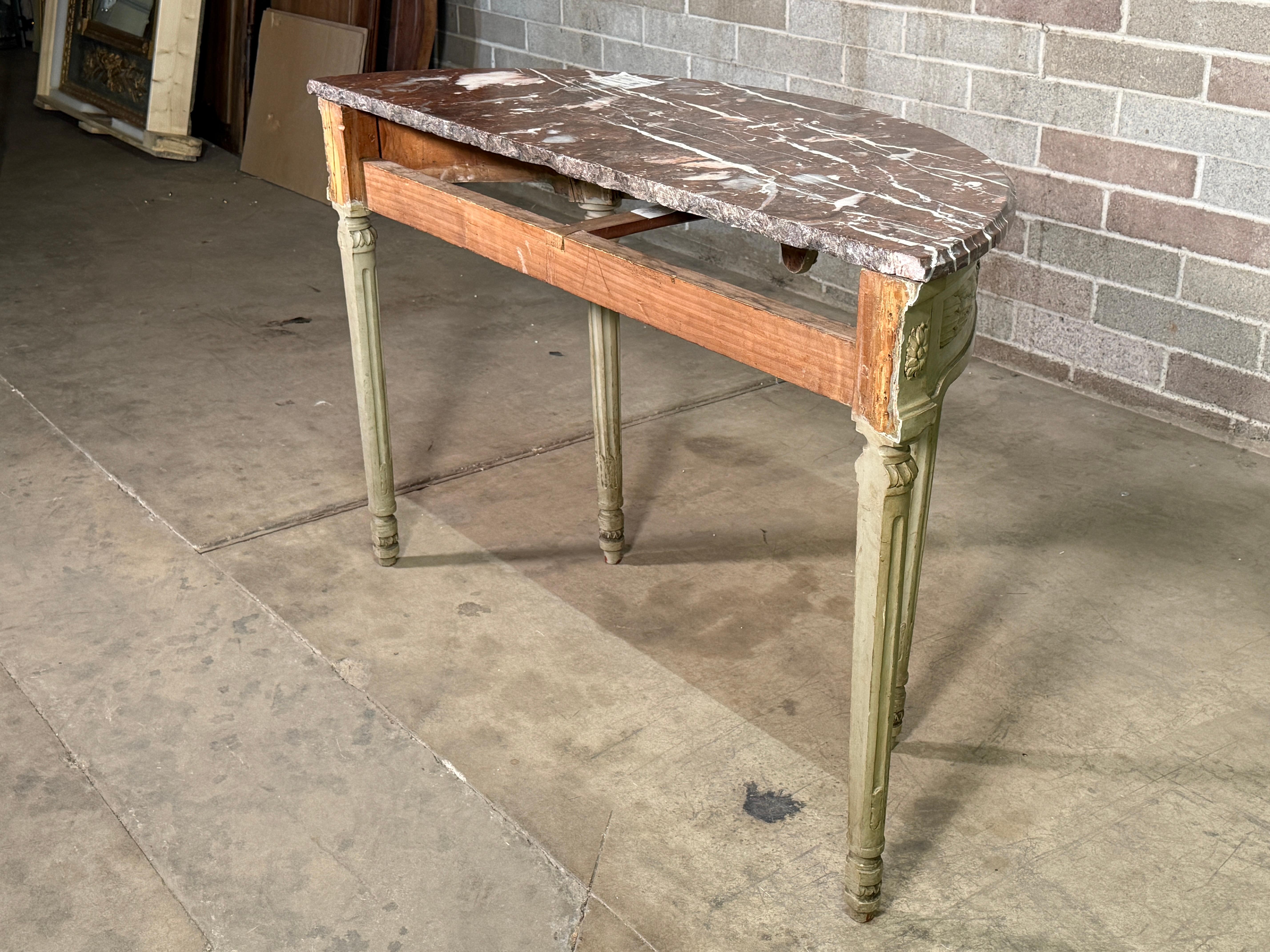 Marble 18th Century Louis XVI Neo Classic Console For Sale