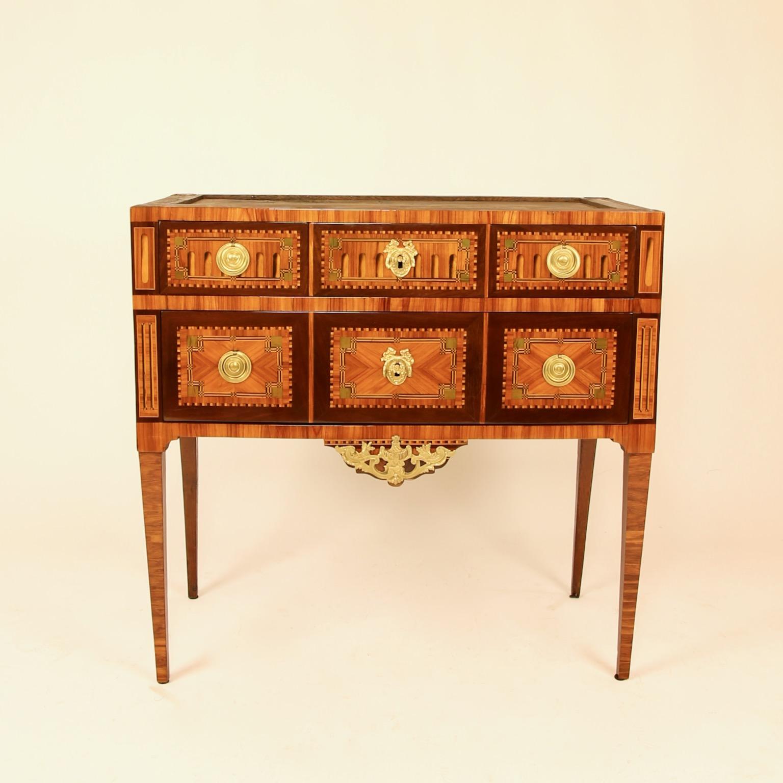 18th Century Louis XVI Neoclassical Marquetry Commode or Chest of Drawers 6