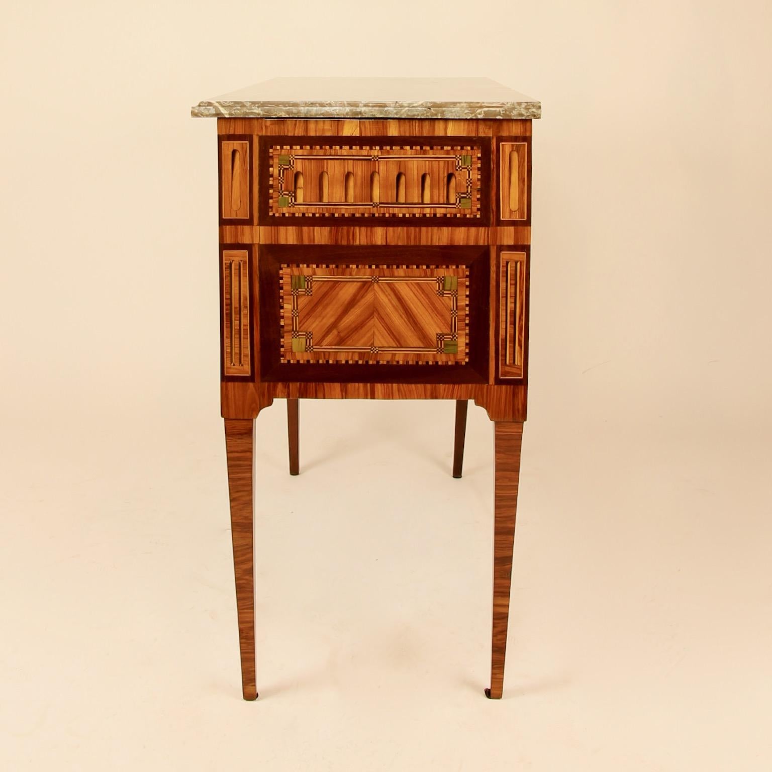 French 18th Century Louis XVI Neoclassical Marquetry Commode or Chest of Drawers
