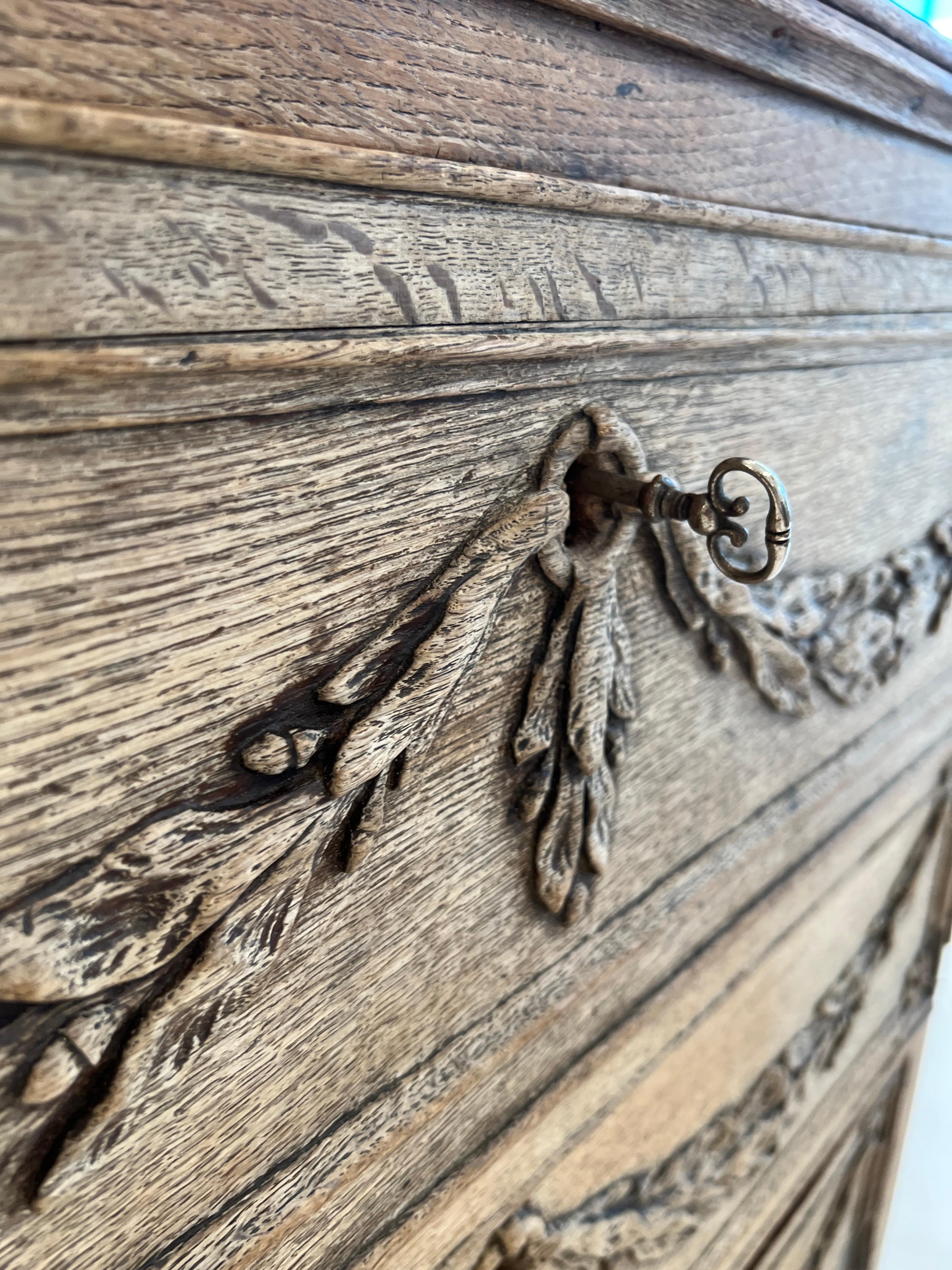 French 18th Century Louis XVI Oak Chest For Sale