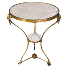 18th Century Louis XVI Ormalu and Marble Gueridon Table