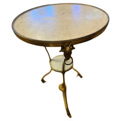 Table à Gueridon Louis XVI du 18ème siècle en ormalu et marbre