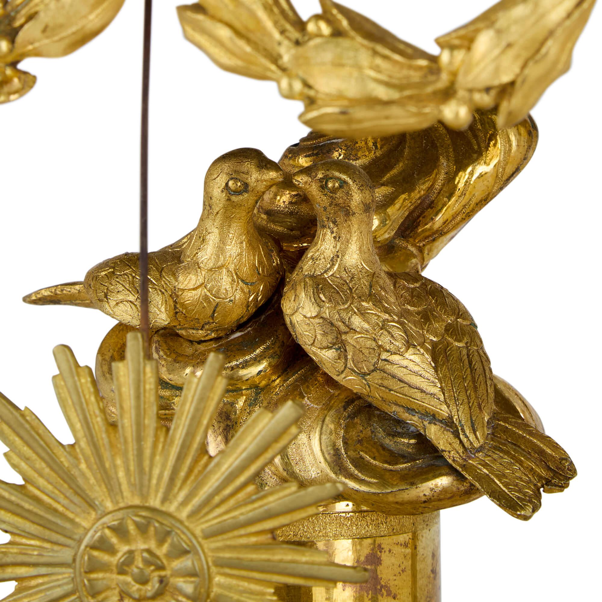 18th Century Louis XVI Ormolu and Marble Cercle Tournant Mantel Clock by Lepaute In Good Condition For Sale In London, GB