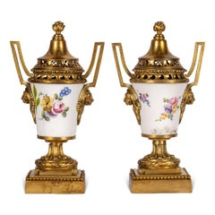 18th Century Louis XVI Ormolu Mounted Pot Pourri Sevres Vases, C.1770