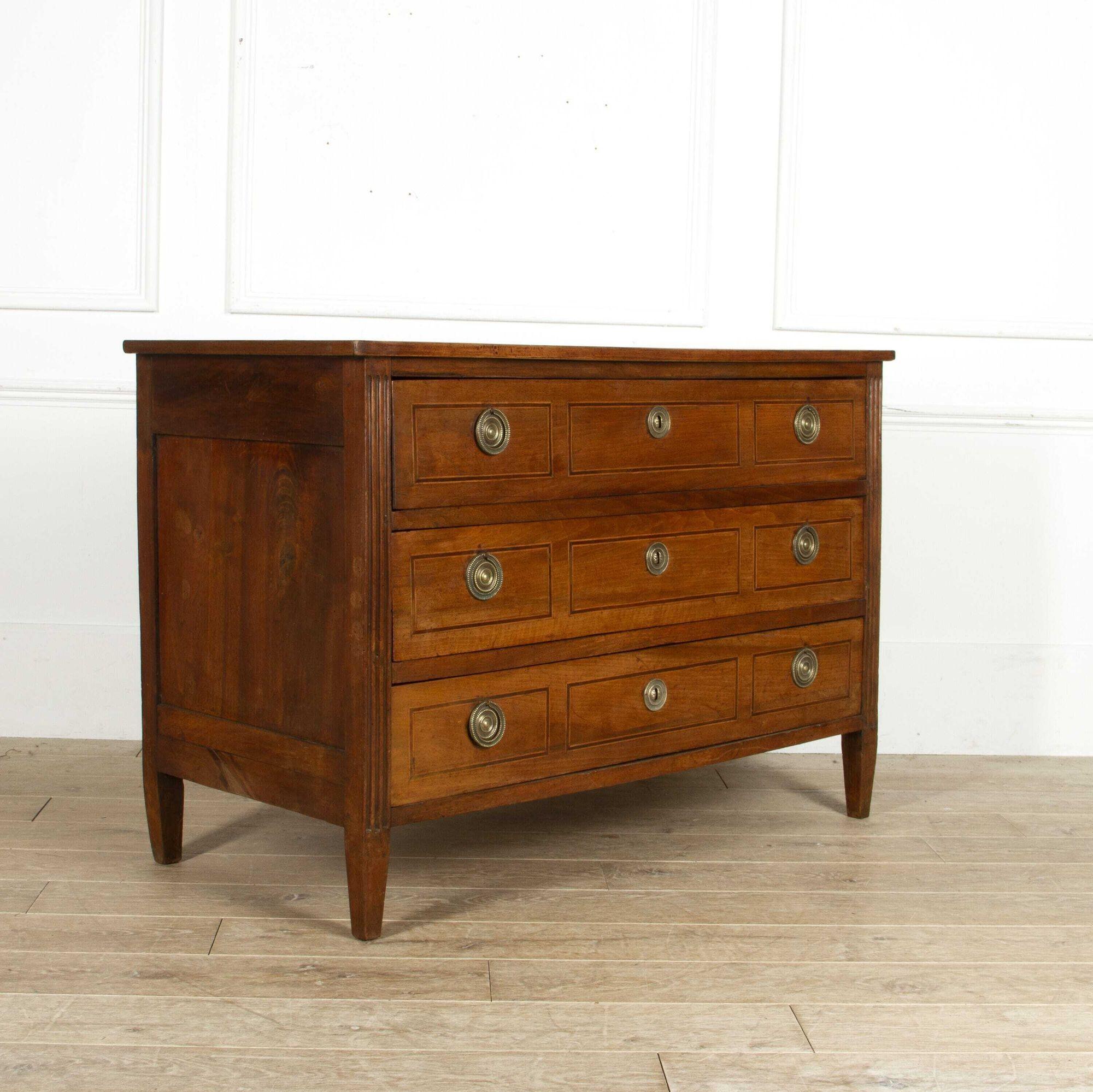 18th Century Louis XVI Parquetry Commode For Sale 1