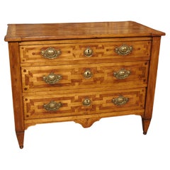 18th Century Louis XVI Parquetry Commode from France