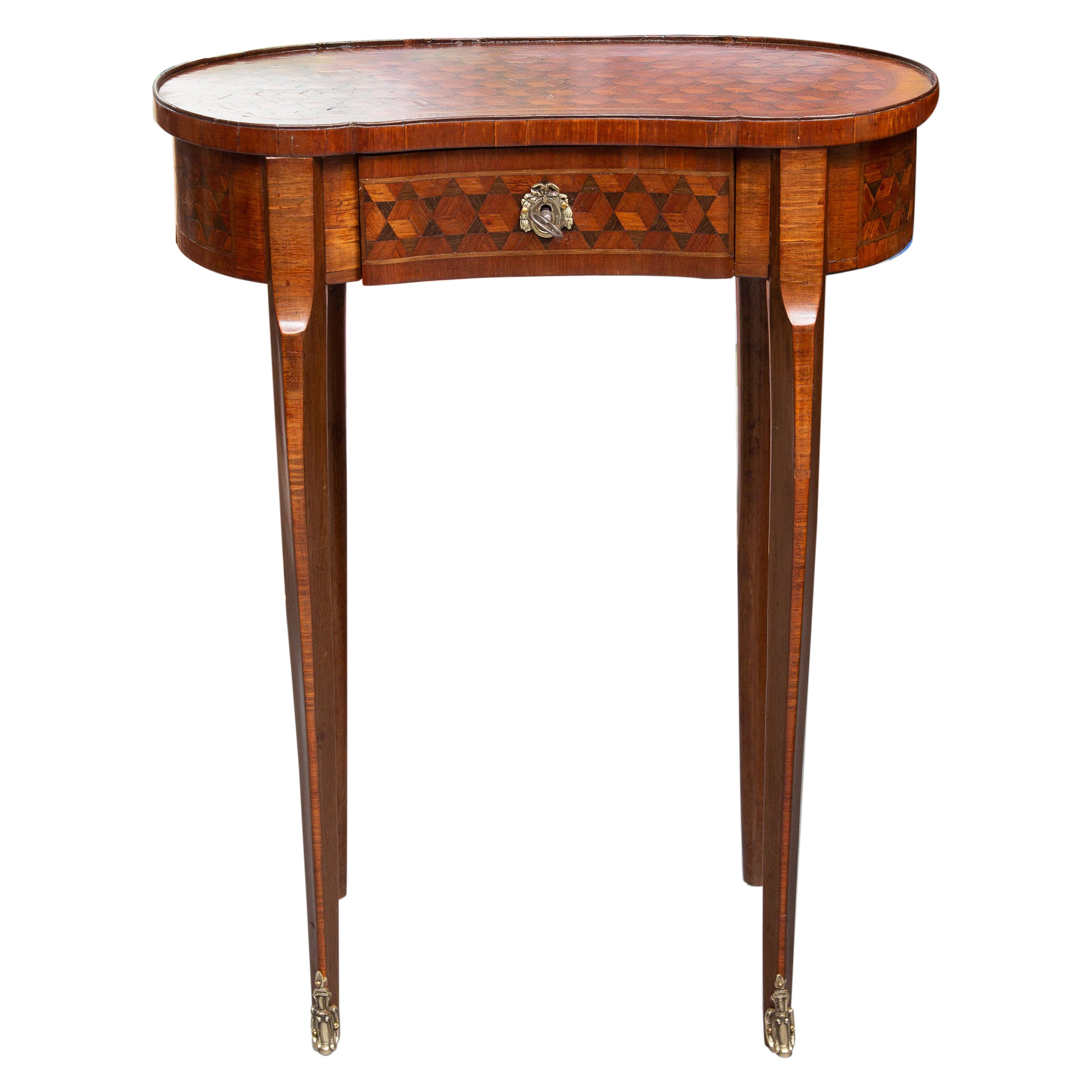 18th Century Louis XVI Parquetry Inlaid Sidetable