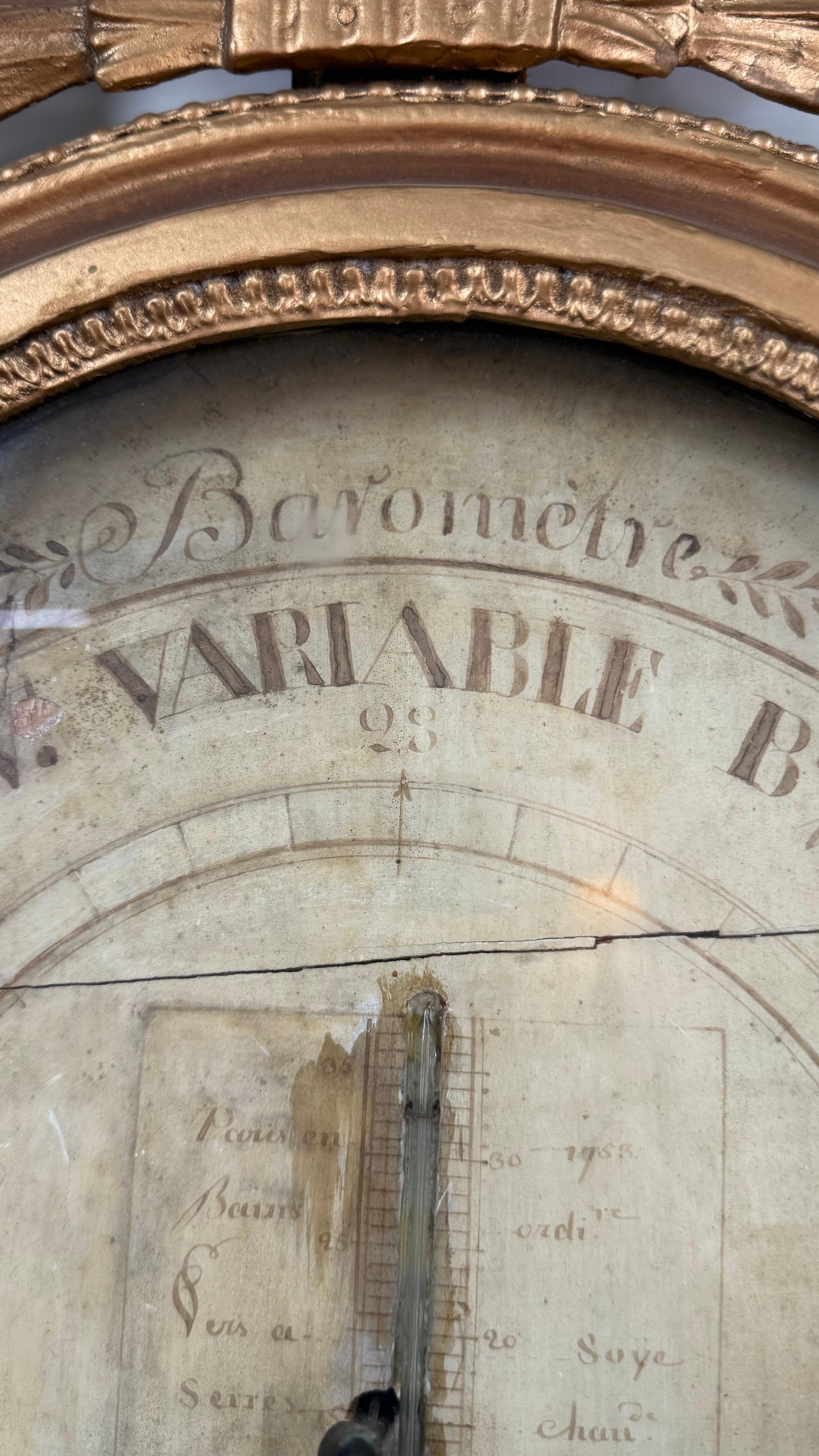 XVIIIe siècle et antérieur Baromètre français ancien d'époque Louis XVI du 18ème siècle en vente